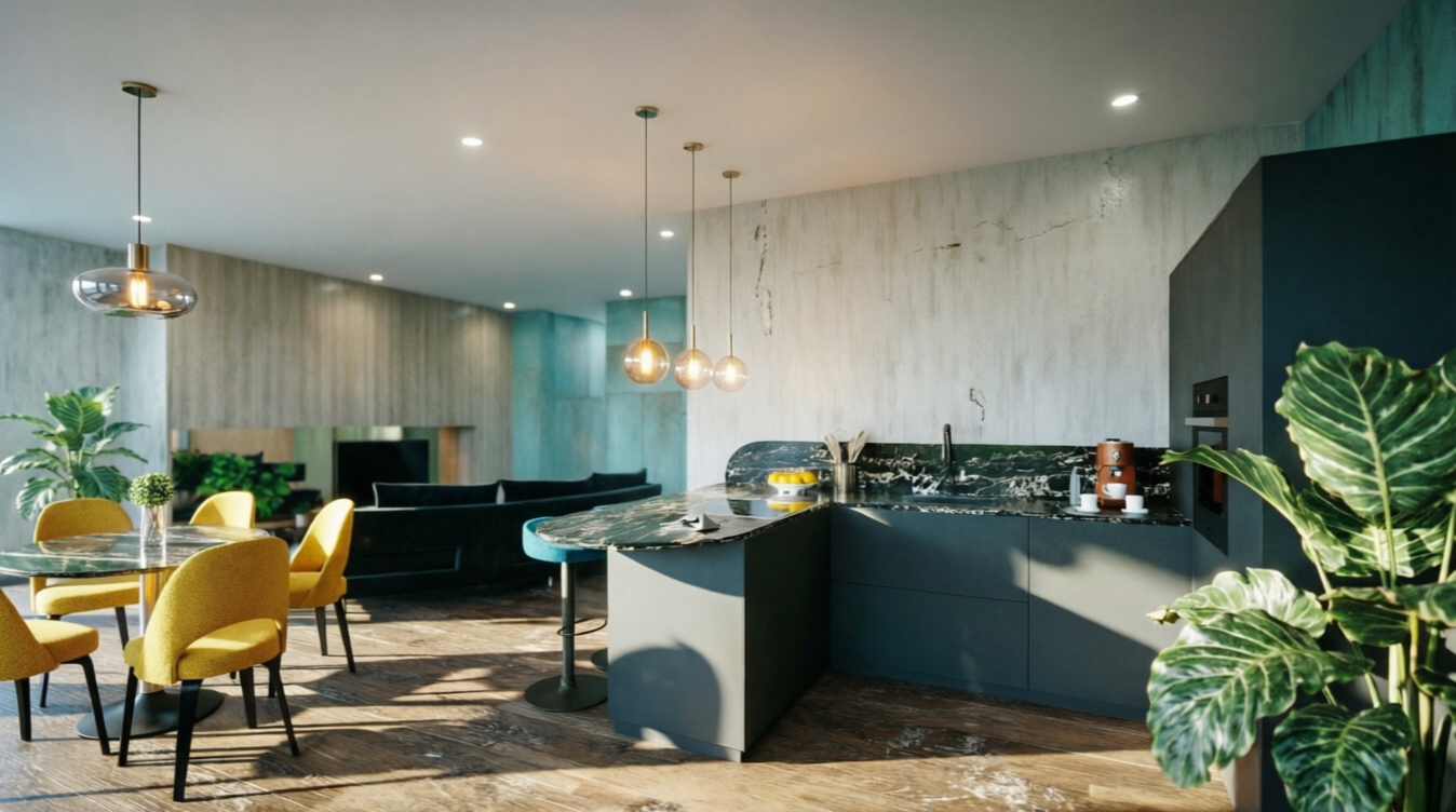 The Kitchen 3D render