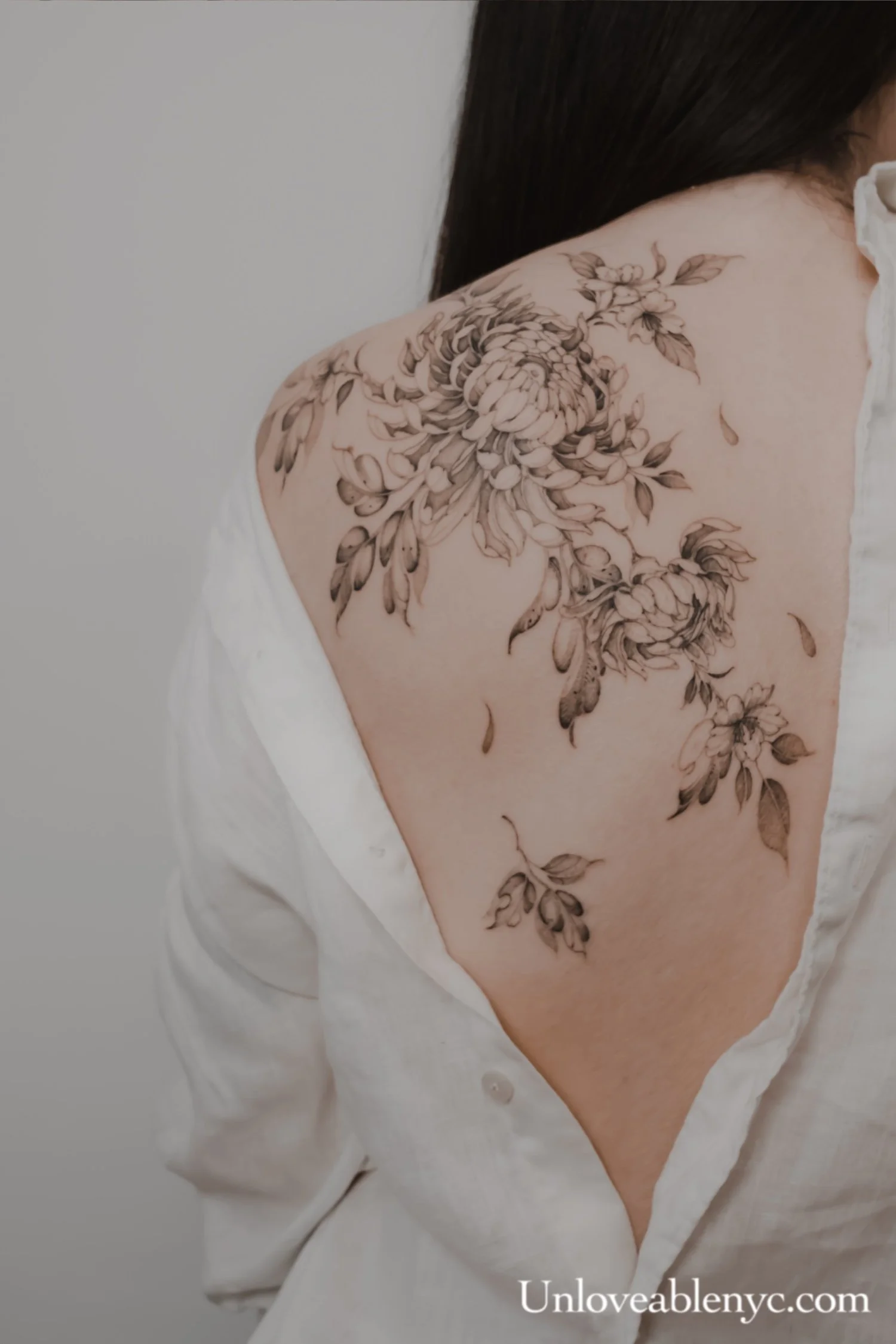 Fine line tattoo artist Brooklyn NY, Black and grey floral flower tattoos, Elegant floral tattoos, Soft detailed tattoos, Delicate floral tattoos NYC, Delicate Minimalist floral tattoos, Fine line botanical tattoos, Custom fine line floral tattoos, B