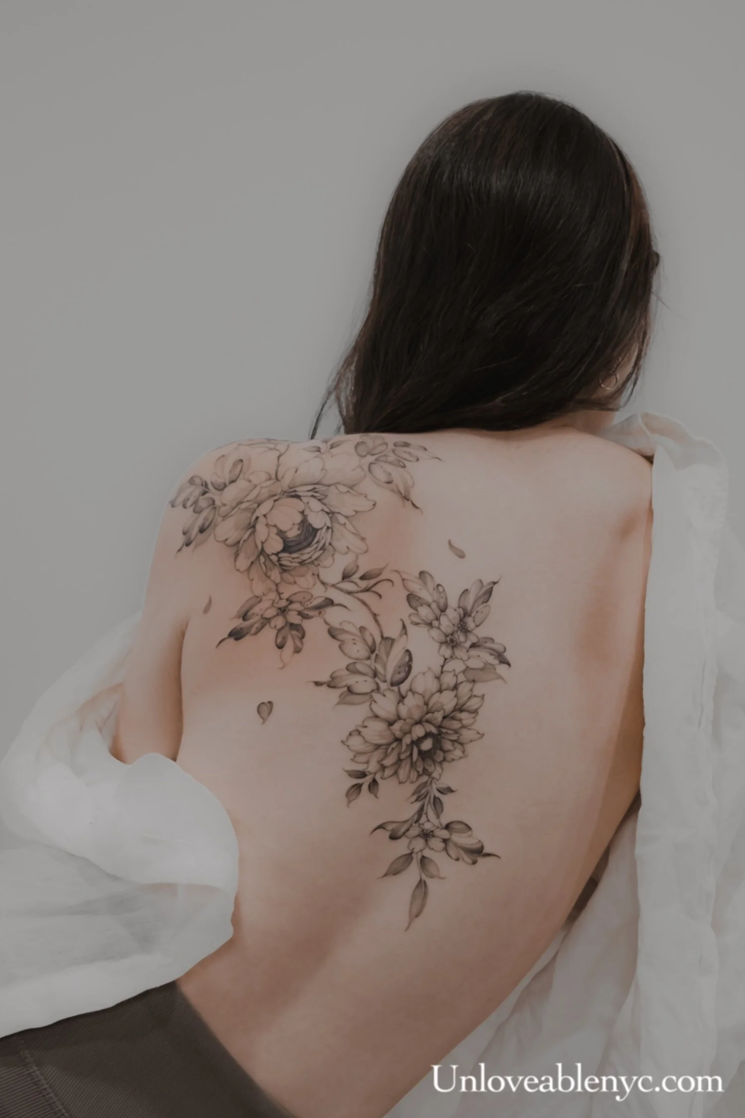 Fine line tattoo artist Brooklyn NY, Black and grey floral flower tattoos, Elegant floral tattoos, Soft detailed tattoos, Delicate floral tattoos NYC, Delicate Minimalist floral tattoos, Fine line botanical tattoos, Custom fine line floral tattoos, B