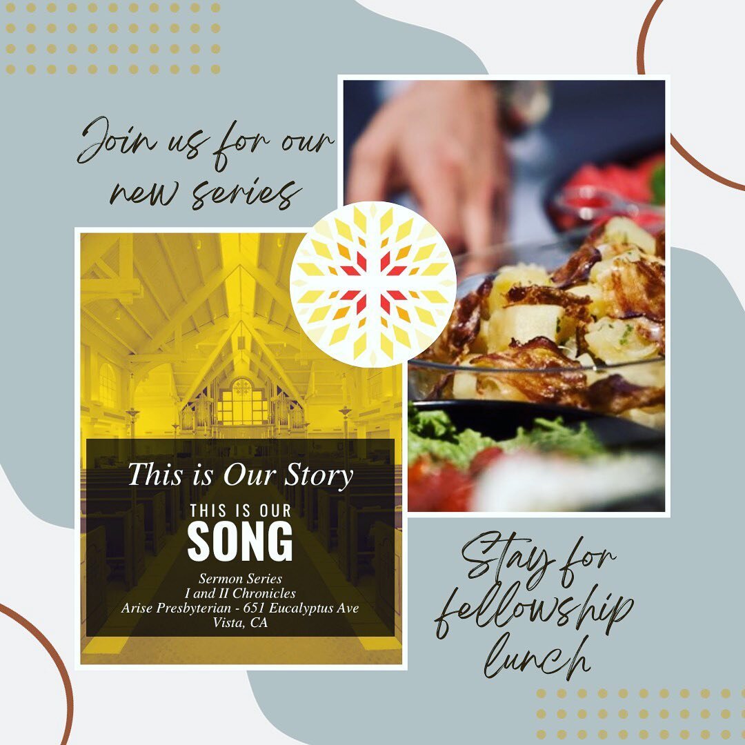 Two special things are happening this weekend! 
👉 Come to hear the Word preached&hellip; 
👉 Stay for lunch after! 

We start a new sermon series on I and II Chronicles titled: &ldquo;Chronicles: This is Our Story, this is Our Song!&rdquo; 🎶

The B
