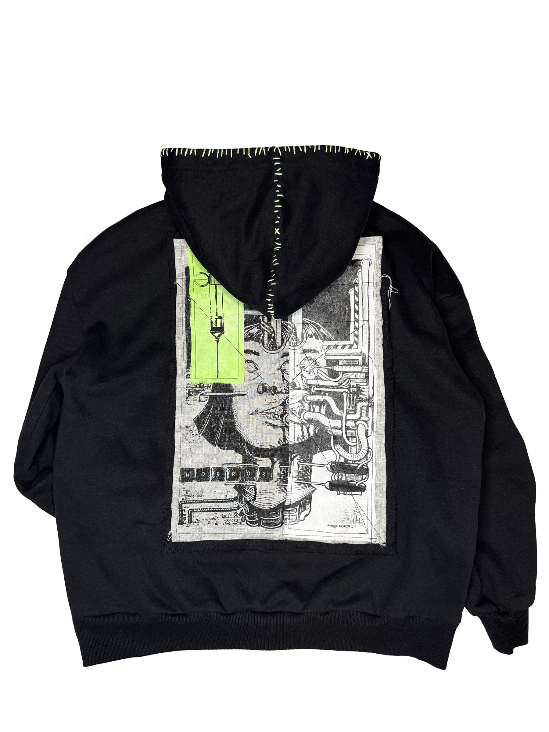 (2XL) HAND-STITCHED ‘STATIC SARCOMA’ HOODIE