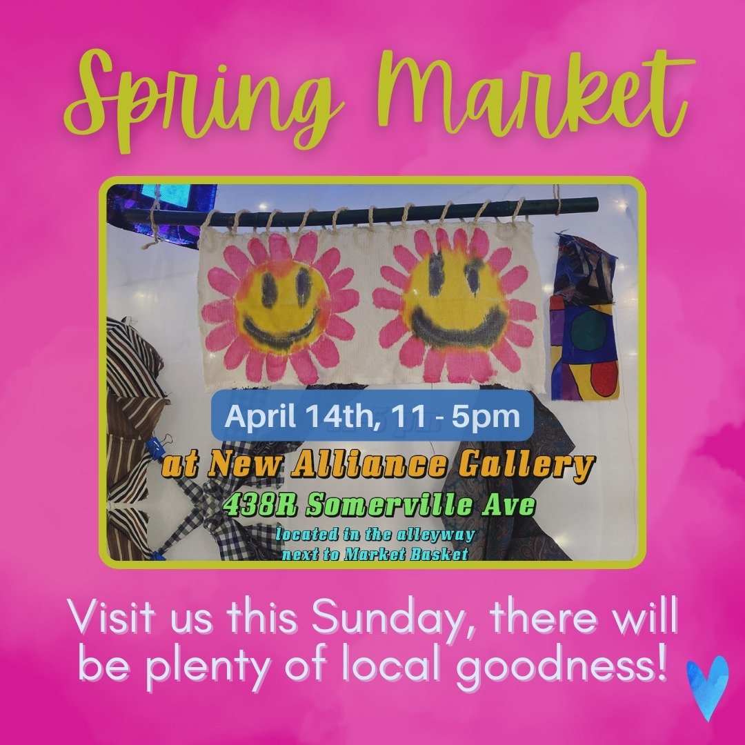 This Sunday, April 14th, YES! will be joining other great local vendors at the Spring Market at New Alliance Gallery in Union Square, Somerville. It is running from 11 - 5pm! In addition to our eco-friendly products, you will be able to shop for vint