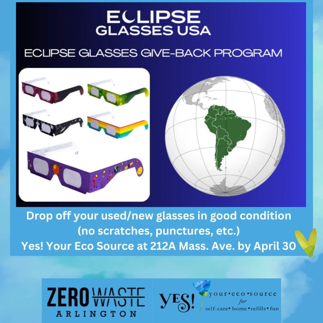 Did you know that the protective lenses of Eclipse Glasses degrade over time? 
(Before looking into this I was planning to hang onto mine and somehow remember where I'd stored them for the next time they could be useful....😬 )  So! pass yours along 