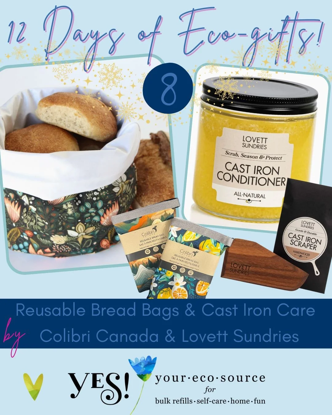 Awesome - AND practical! - gifts for the bread bakers and cooks in your life?

Well, certainly we have ideas for those folks as well :-) 

From the fine (not-too-far-away) folks @lovett_sundries in PA, we have a solution for making your cast iron pan