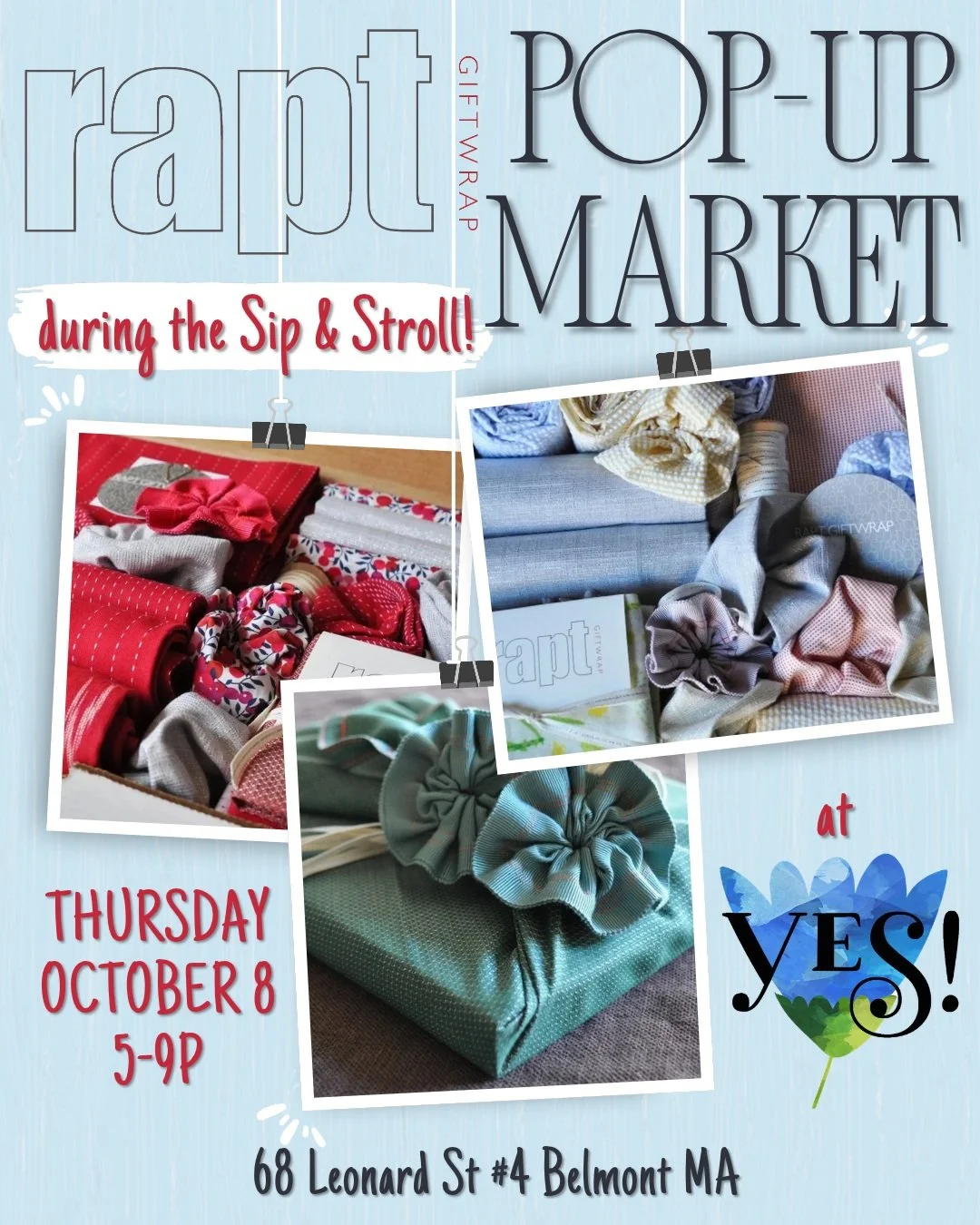 Most wrapping paper gets used once and tossed (boo! 👎); @raptgiftwrap fabric wrap gets reused, regifted, and passed down for years (yay! 👍)!

Honestly, it's like someone took everything YES! stands for and tied it up with a bow. 🎁

Join us Thursda