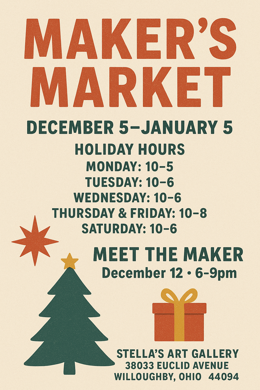 Meet the Makers at Stella’s Holiday Maker’s Market