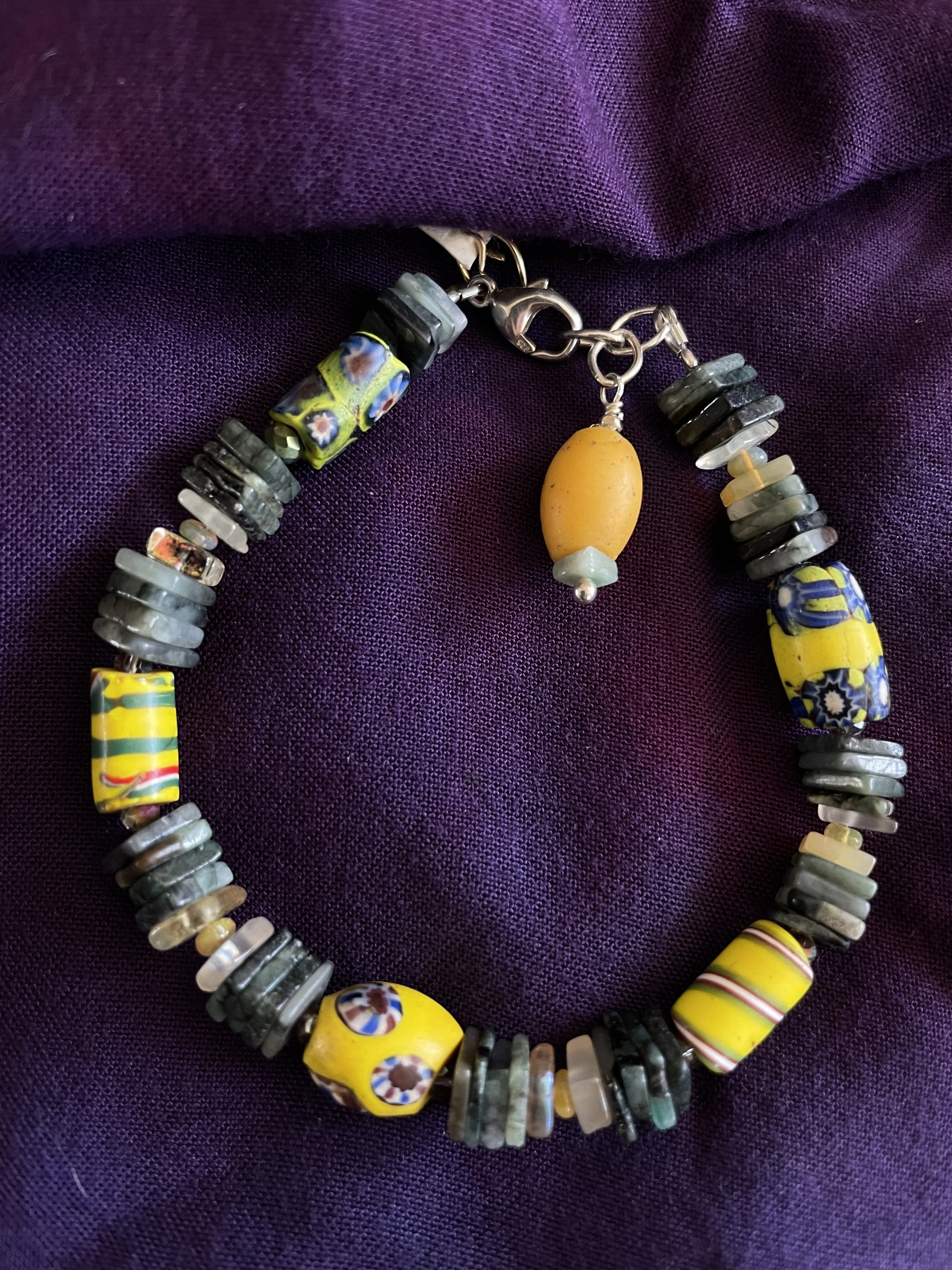 Trade Beads and Moss Agate