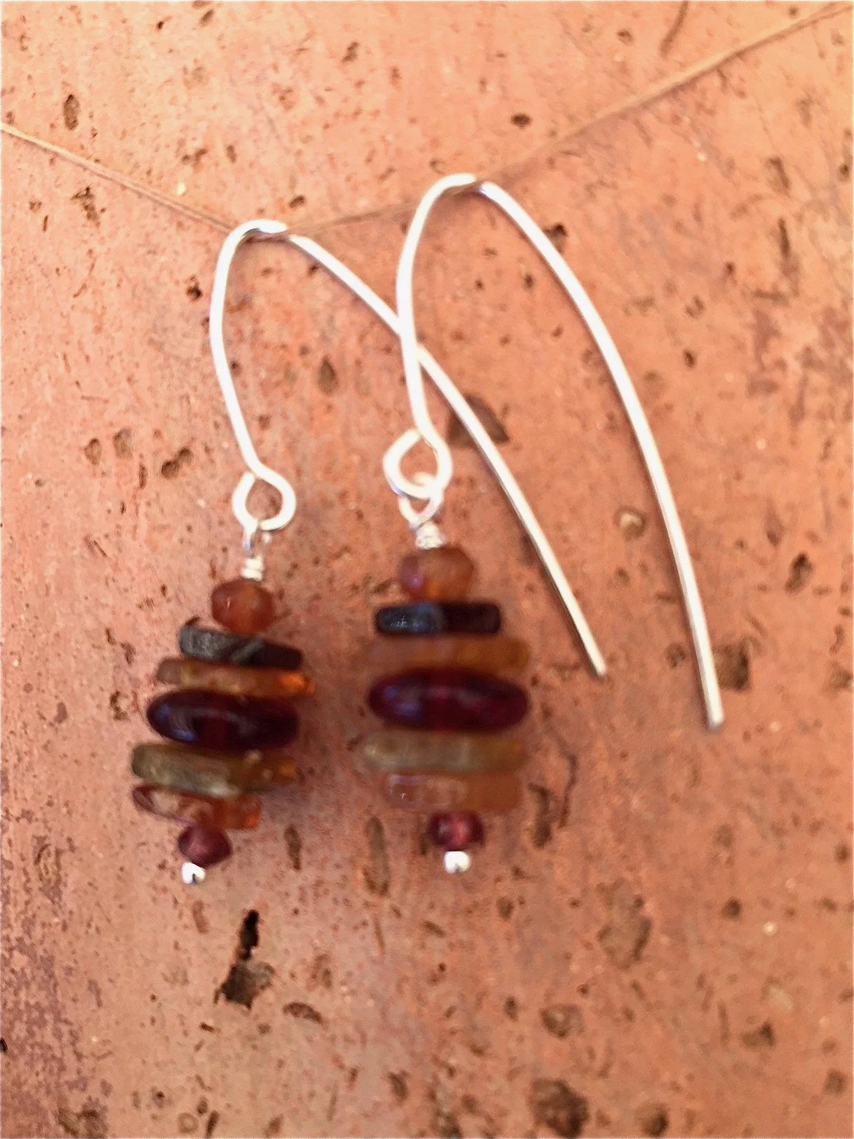 Stacked Amber Earrings