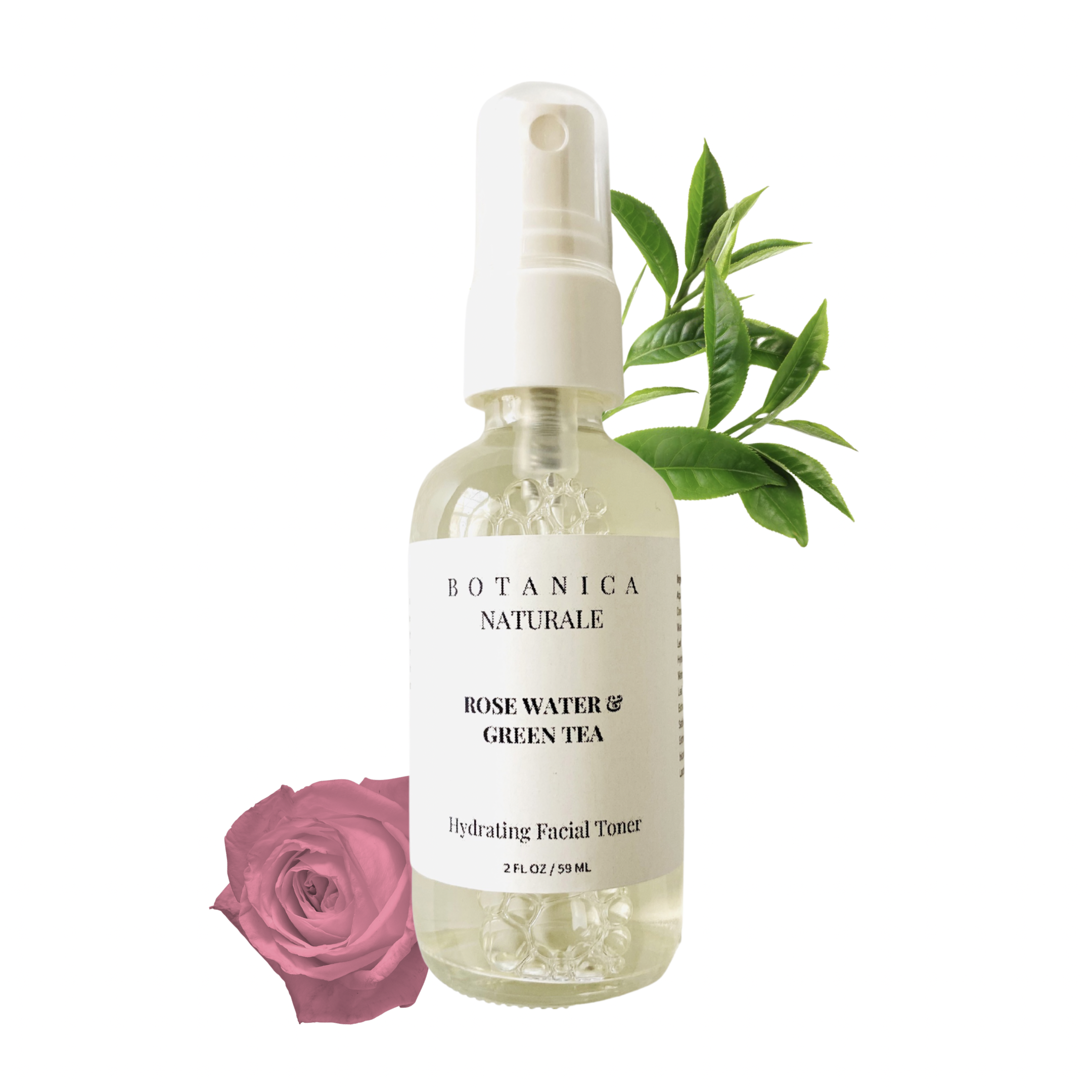 Rosewater + Green Tea Toner — Botanica Naturale