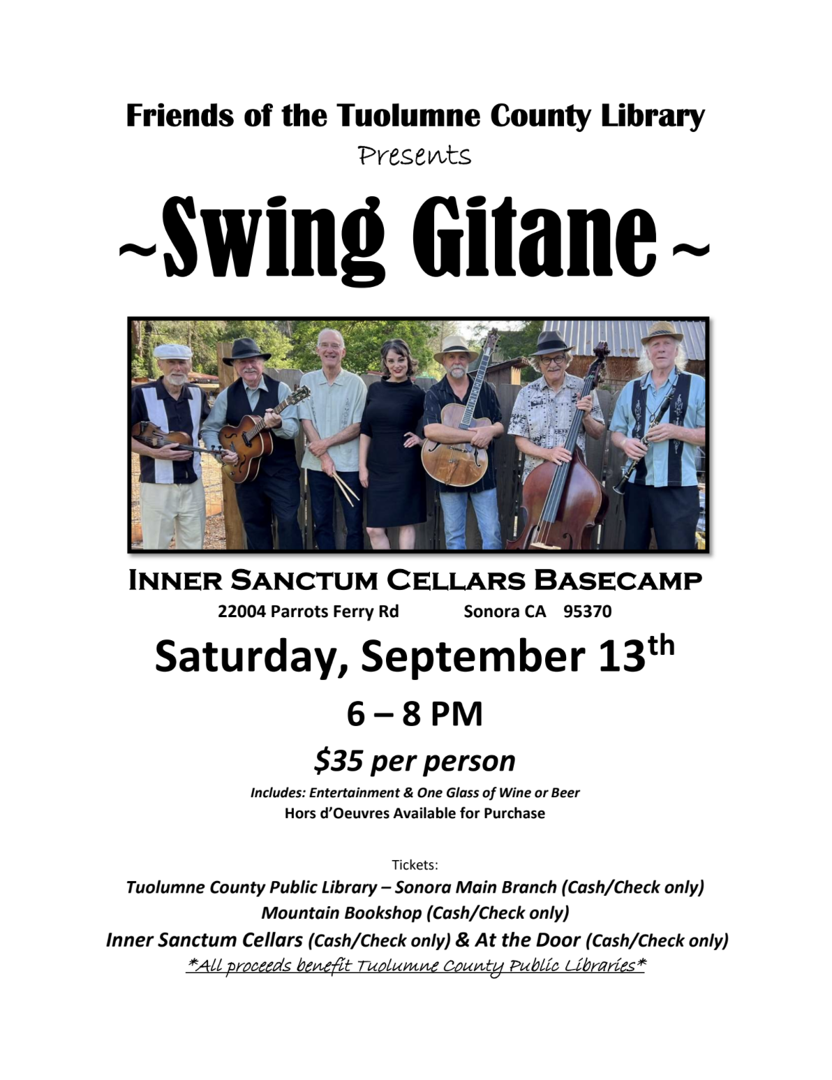 Friends of the Tuolumne County Library Fundraiser