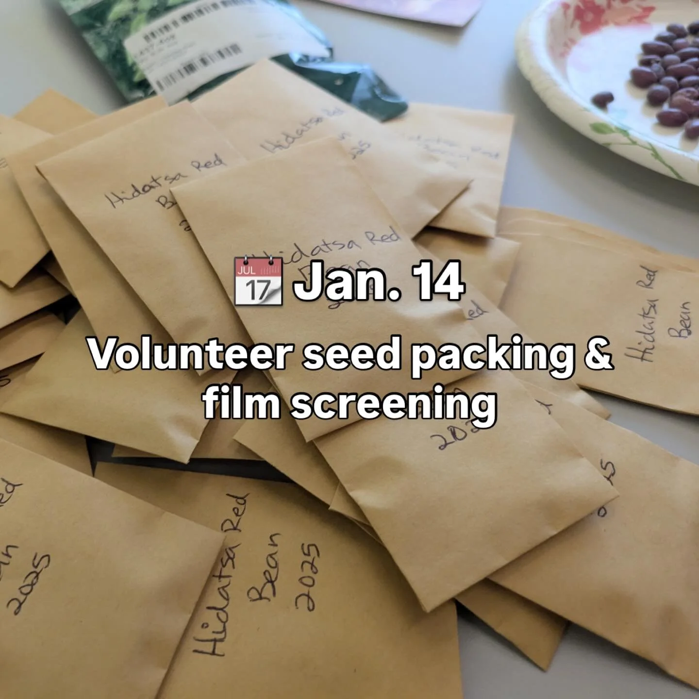Happy New Year! Join us next week for our first event of 2026 to help repackage bulk vegetable and flower seeds so they can be donated to the D.C. community!

On Jan. 14 from 6-7:30 p.m. at Martin Luther King Jr. Memorial Library, we&rsquo;ll gather 