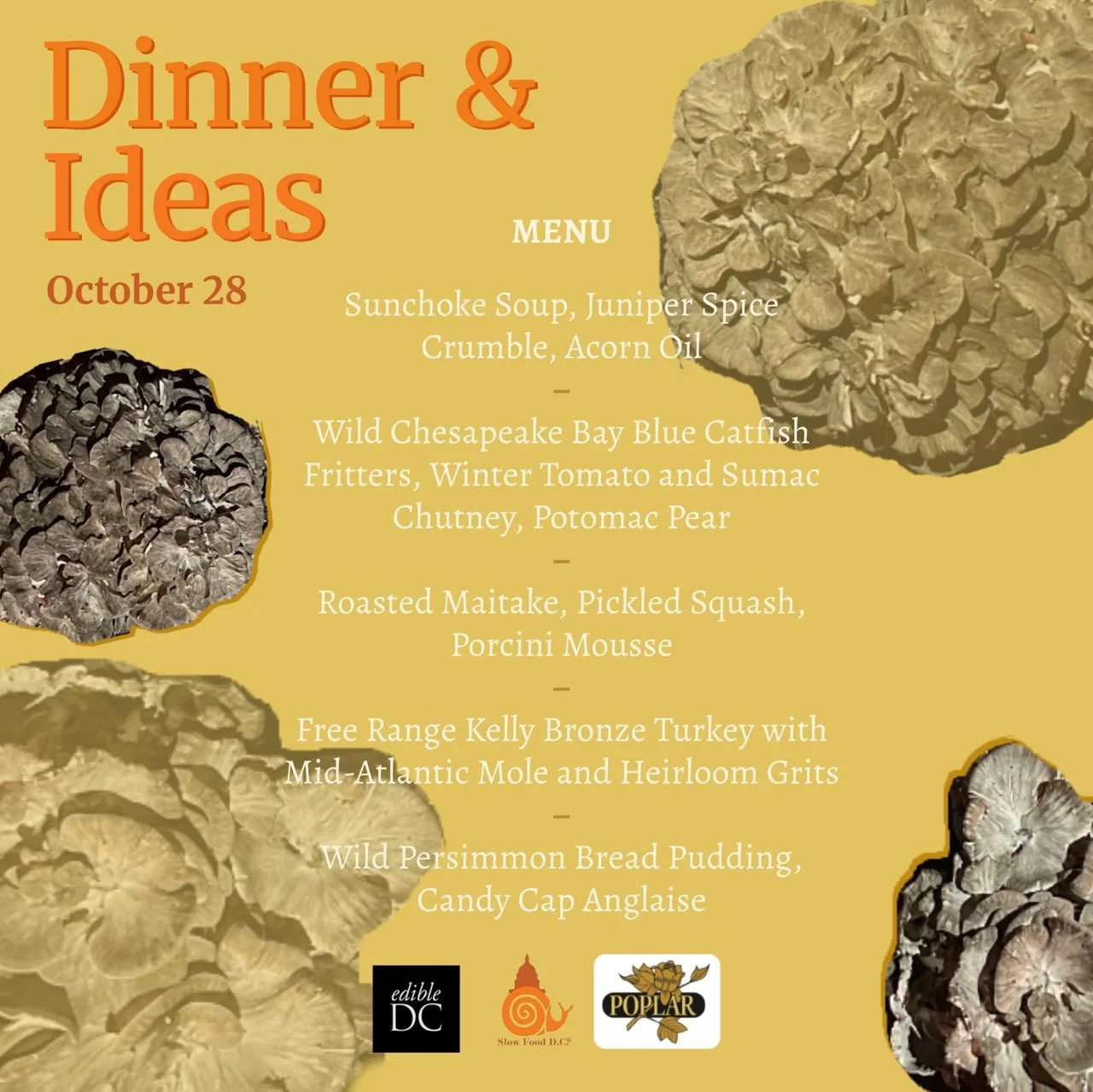 Join Slow Food DC and EdibleDC at Poplar, a 2026 Snail of Approval winner, on Wednesday, Oct. 28th at 6:30 p.m. for a special evening exploring what it means to eat more locally and create our own food systems. We&rsquo;re happy to offer the Slow Foo