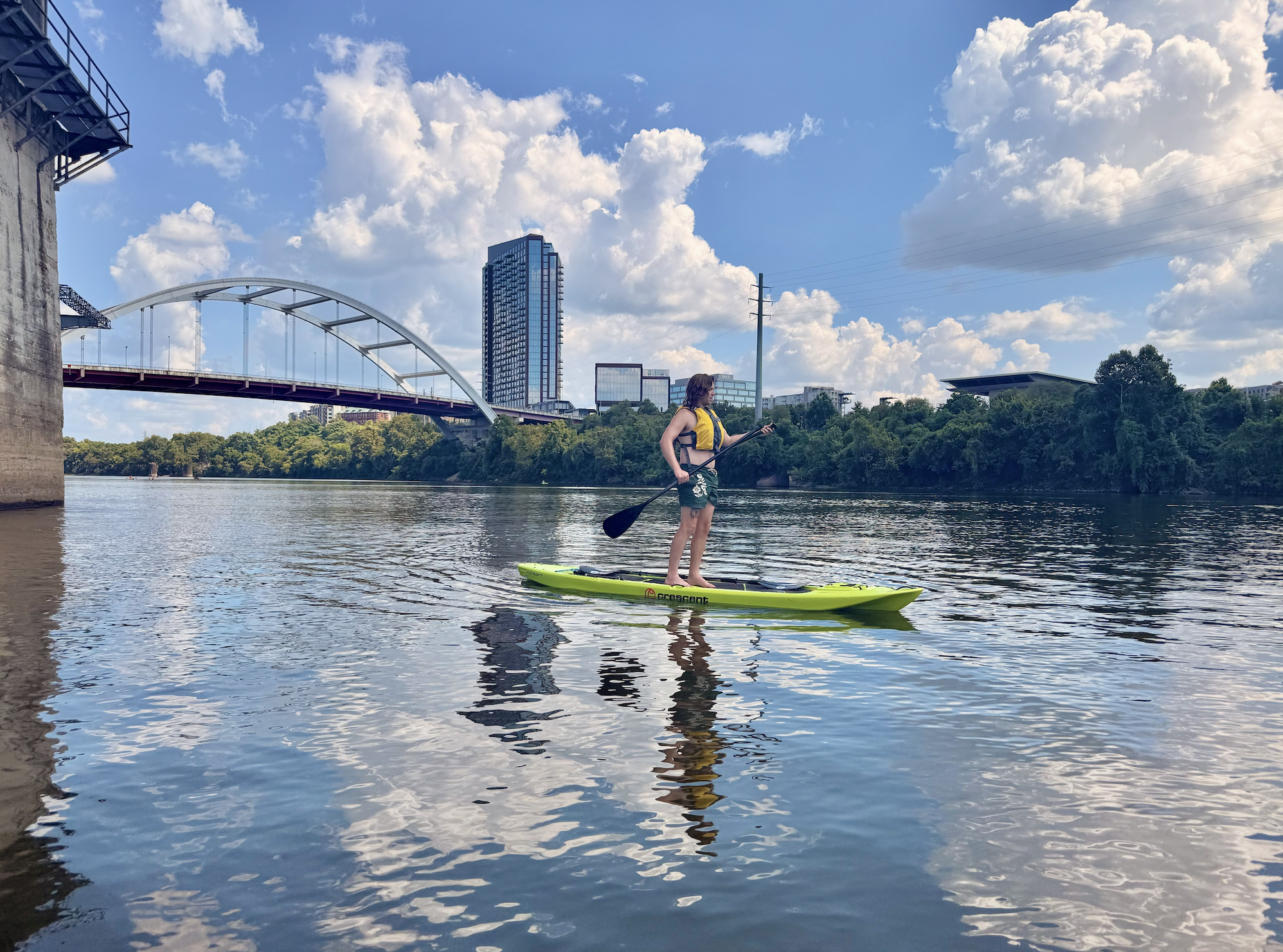 Paddle board downtown Nashville