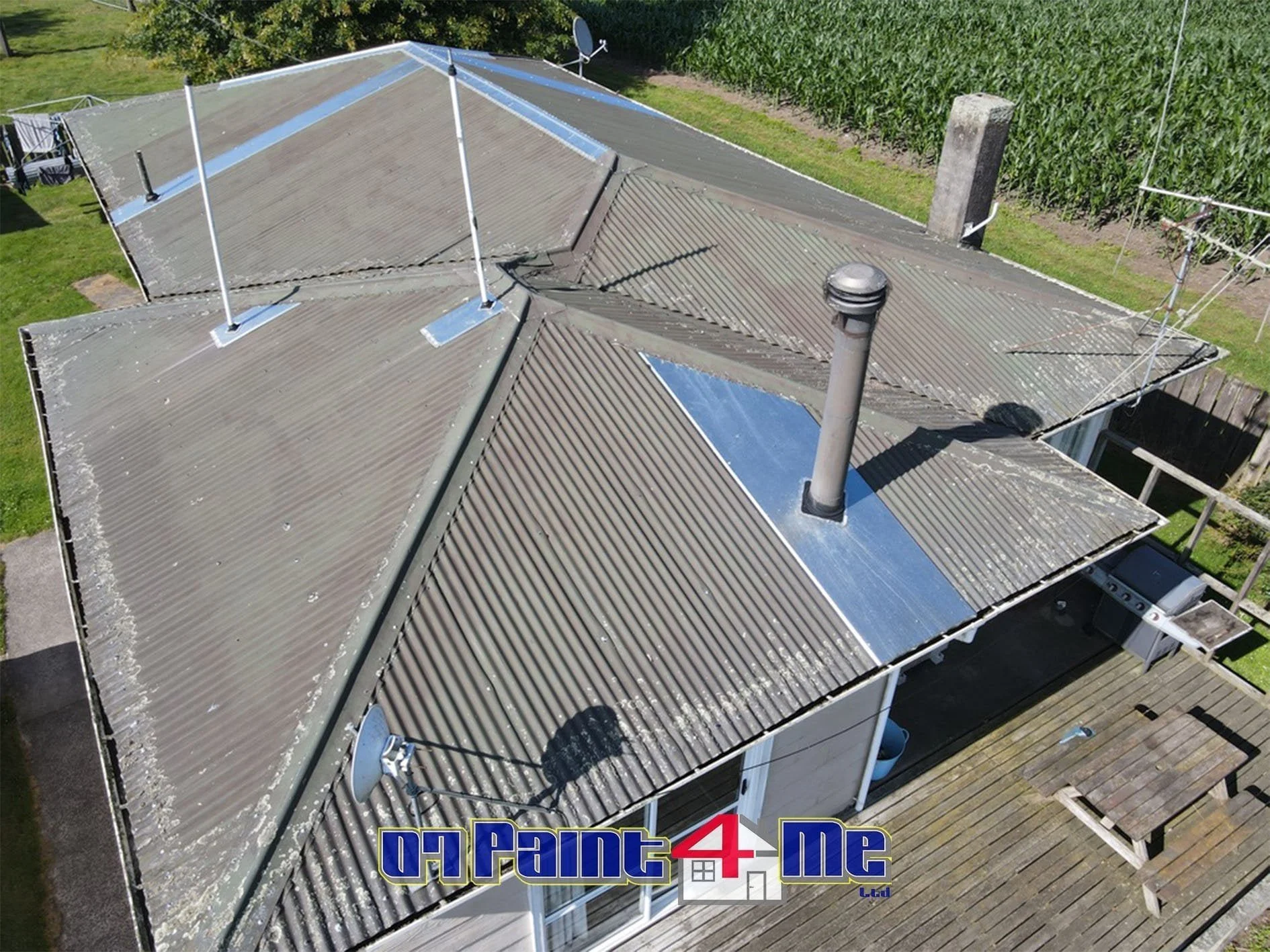 Farmhouse Roof Painting Tokoroa 0702 Before Shot