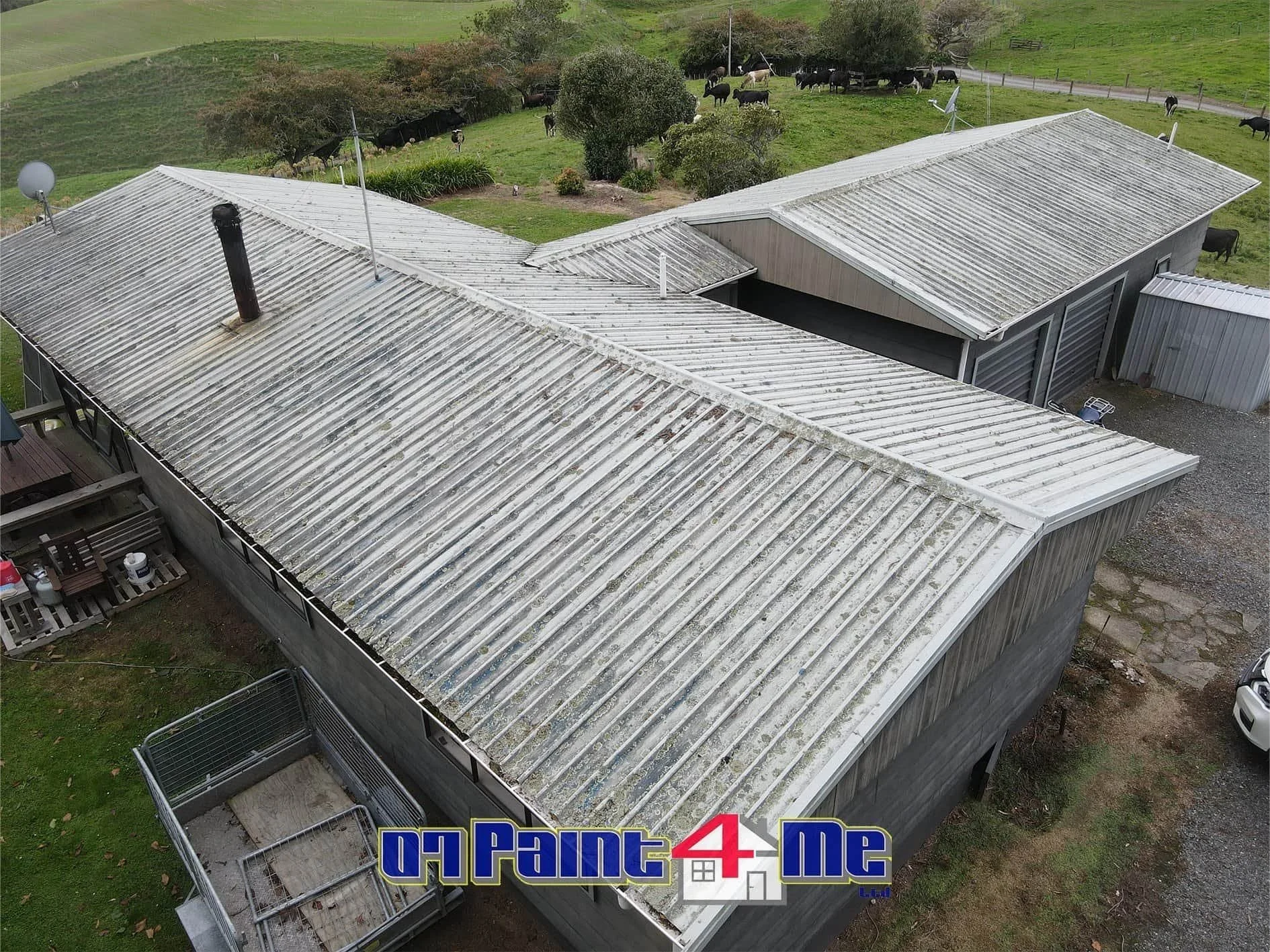 Farmhouse Roof Painting Putaruru before shot 2