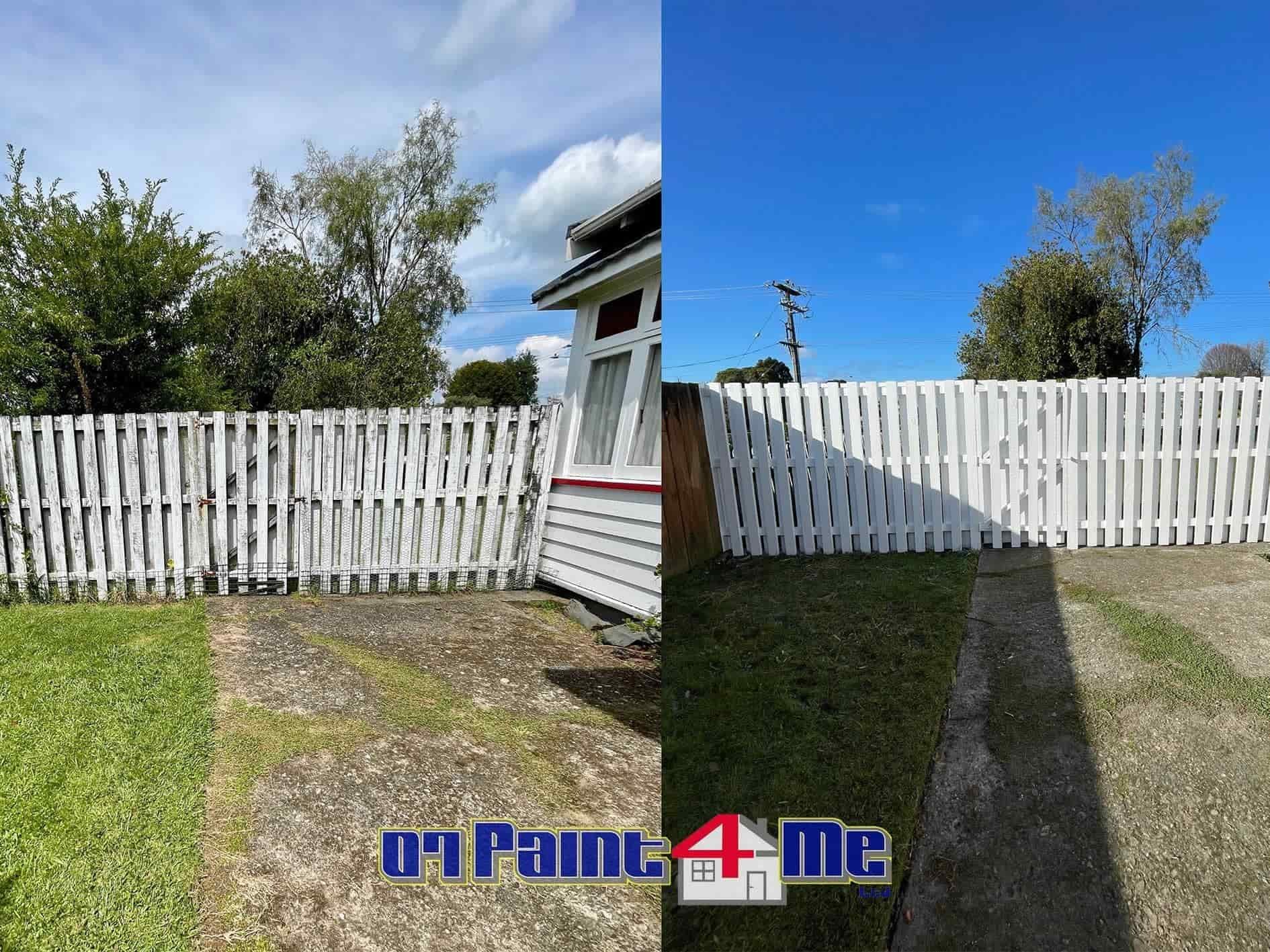 Fence Painting Putaruru Before & After Shot  
