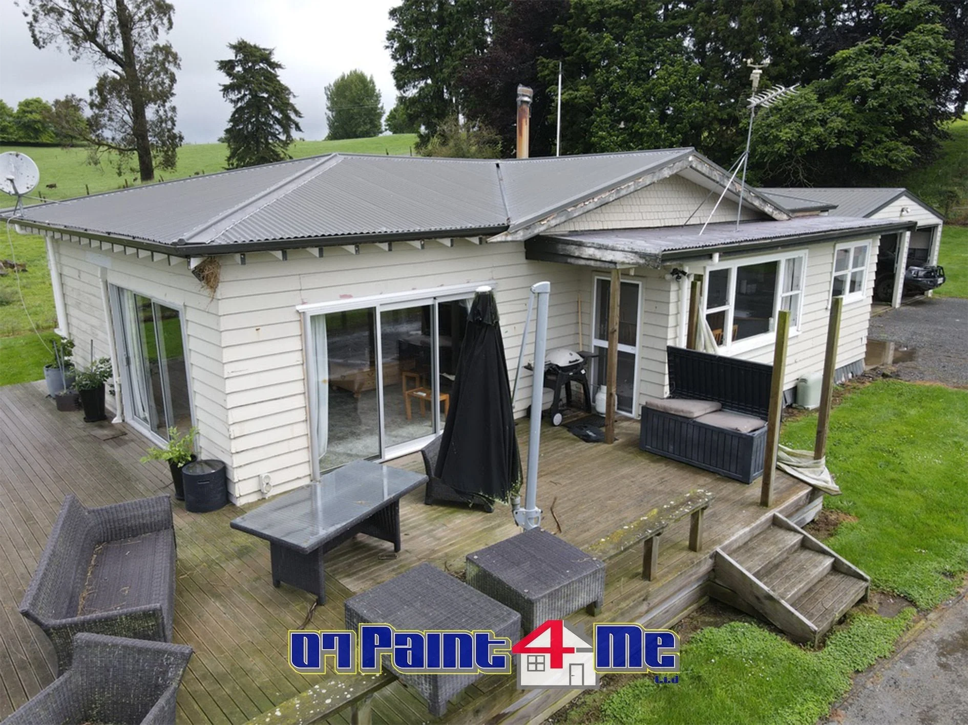 Farmhouse Exterior Painting Tokoroa Before Shot 2