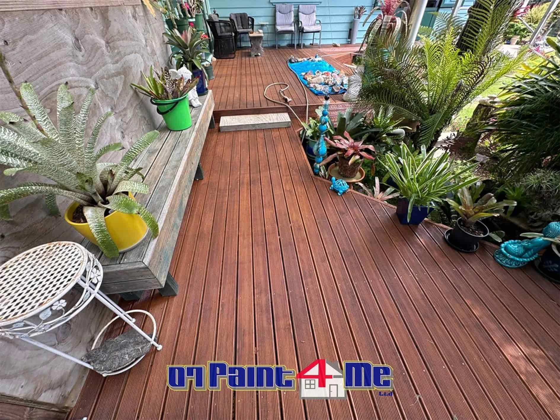 Farmhouse Deck staining after shot