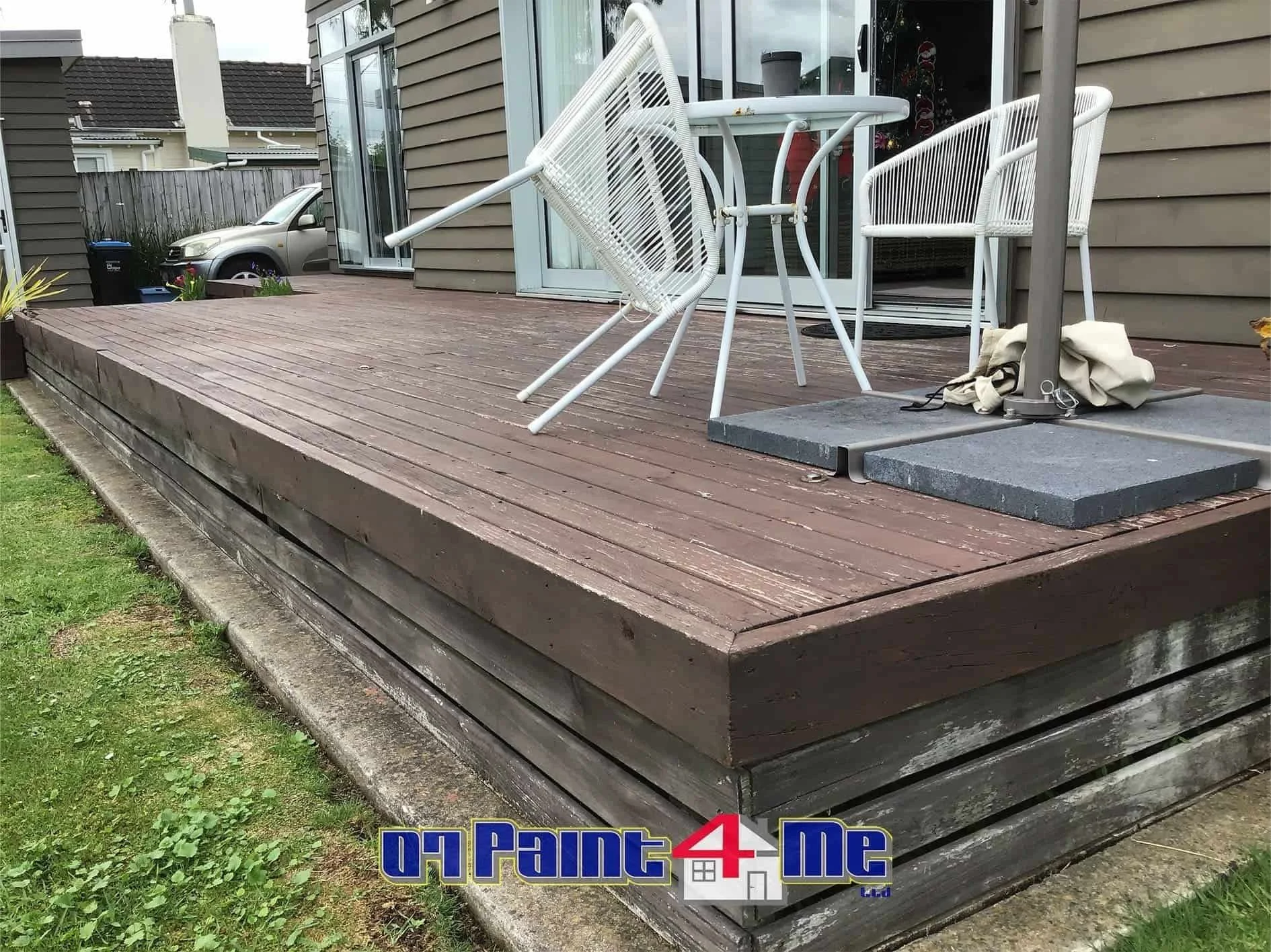 Deck painting Cambridge before shot