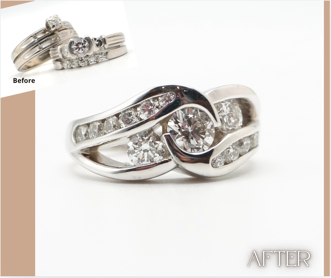 A multi- colored gemstone pendant custom designed using the customers stones to create a whimsical style.