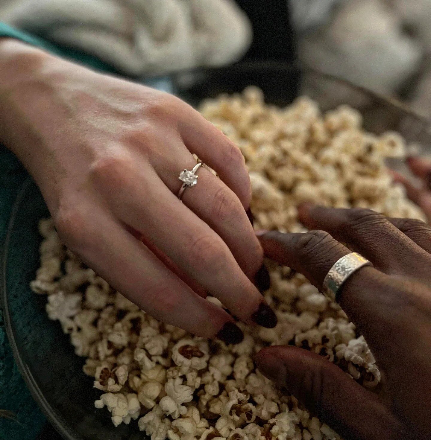 We love it when clients send us images to share on socials, especially when we know that something that we have created is the start of of new chapter in their lives. 

This lovely client popped the question, popped some corn and took this awesome sh