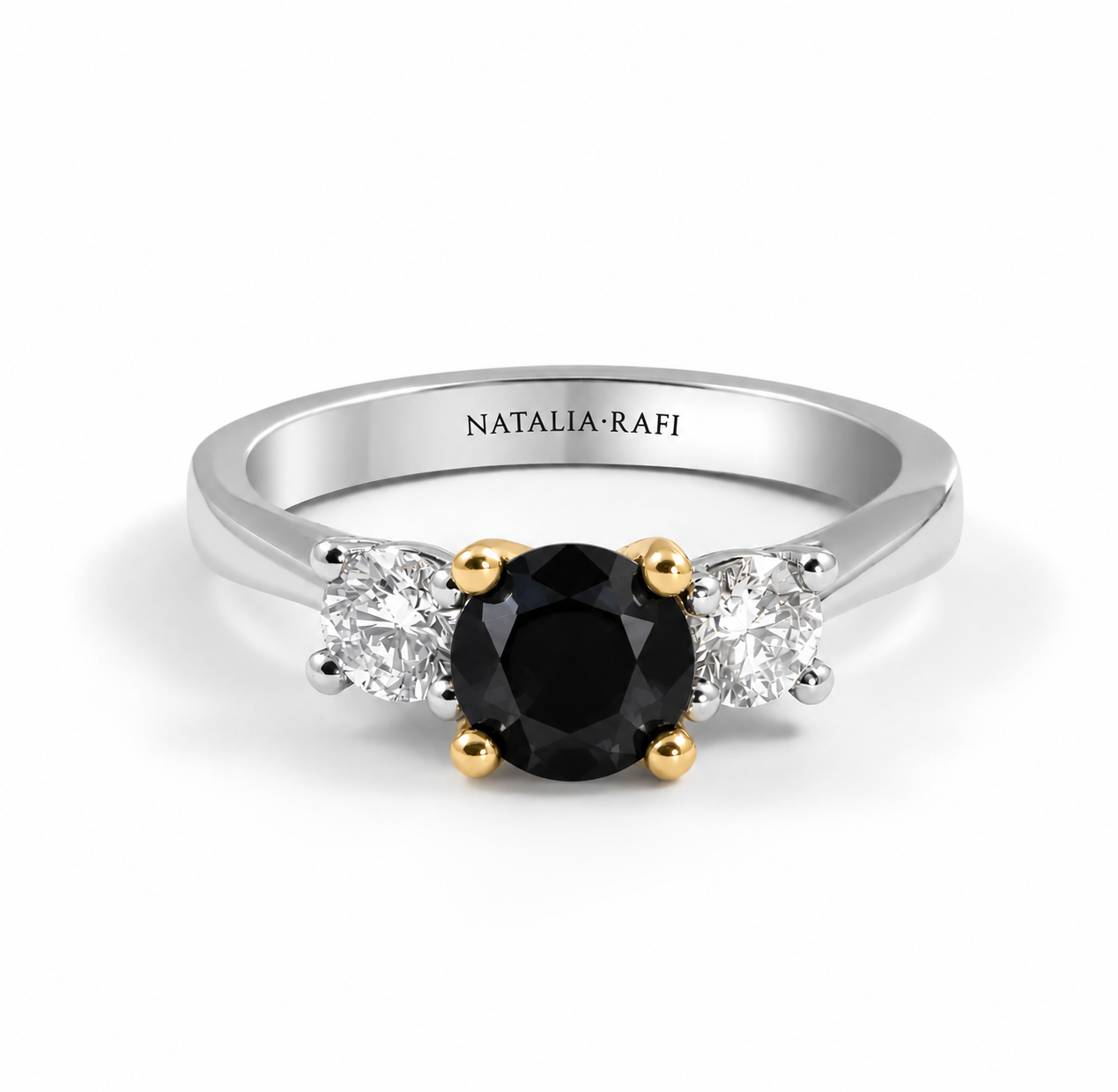 Midas- Sapphire and Platinum Trilogy Ring