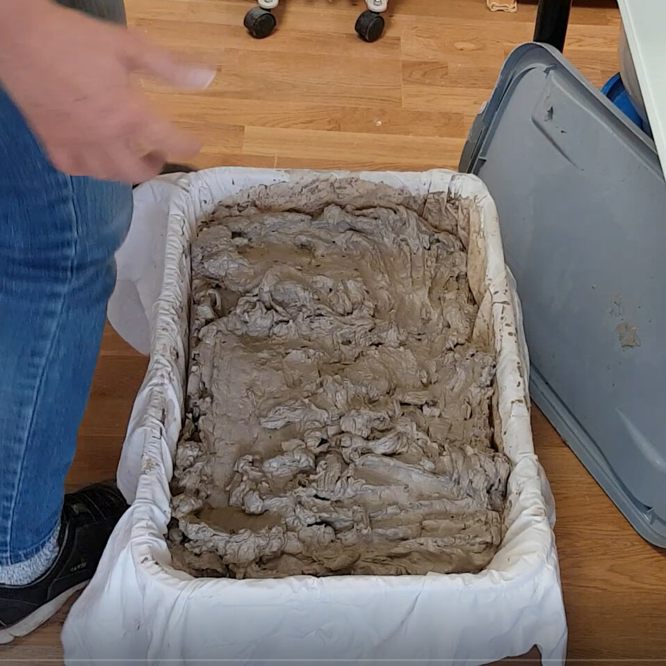 three bin clay reclaim system for a small studio