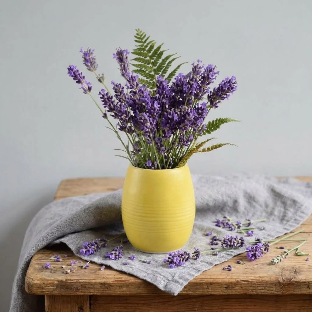 porcelain vase - ochre
