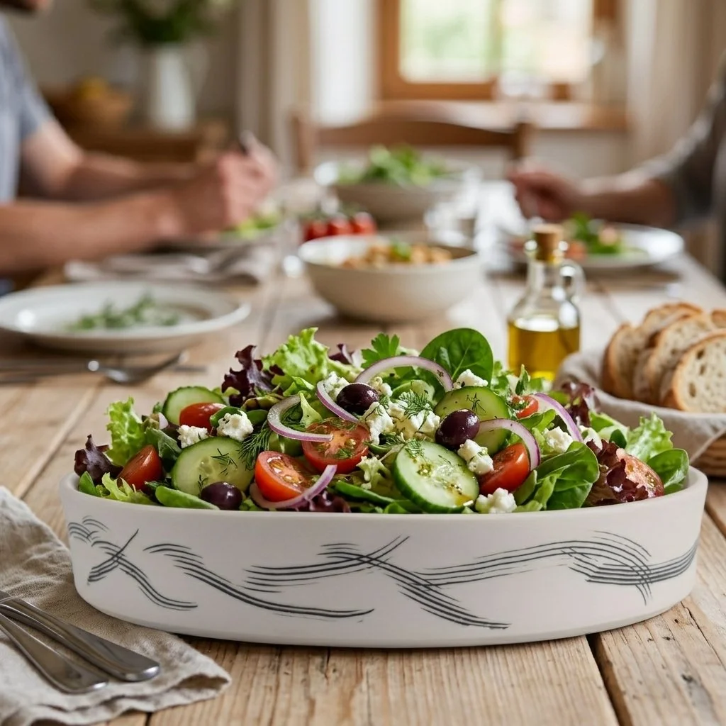 porcelain 'wild wave' serving dish