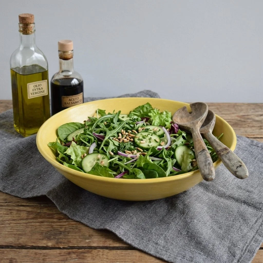 ochre glazed stoneware serving dish