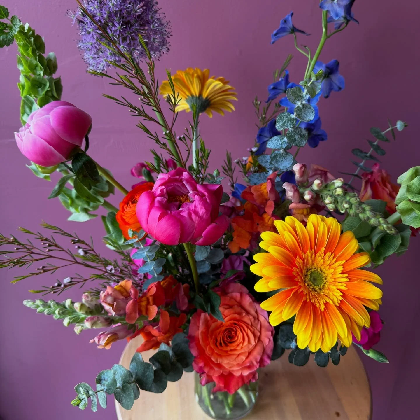 Still getting use to our new wall color!

I didn&rsquo;t use any filter when taking these photos on my iPhone. Just sunlight and a purple wall! The vibrancy was absolutely eye catching!