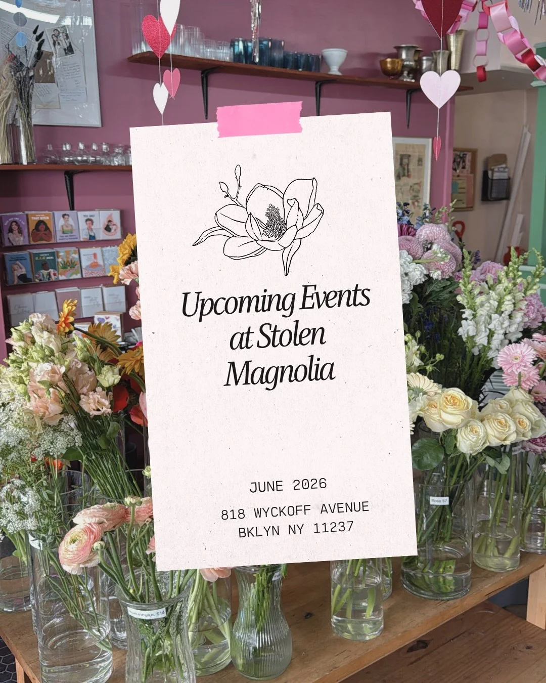 Something is blooming at Stolen Magnolia 🌿

We&rsquo;re opening our doors for a season of gathering, movement, creativity, and connection.

Join us for upcoming events at the shop:
✿ Fitness &amp; Flowers &mdash; Mat Pilates Series
✿ Fitness &amp; F
