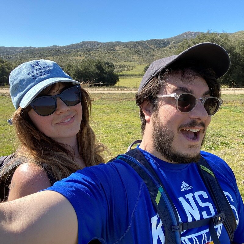 Hikers Christina Kantzavelos and Kenan Aker