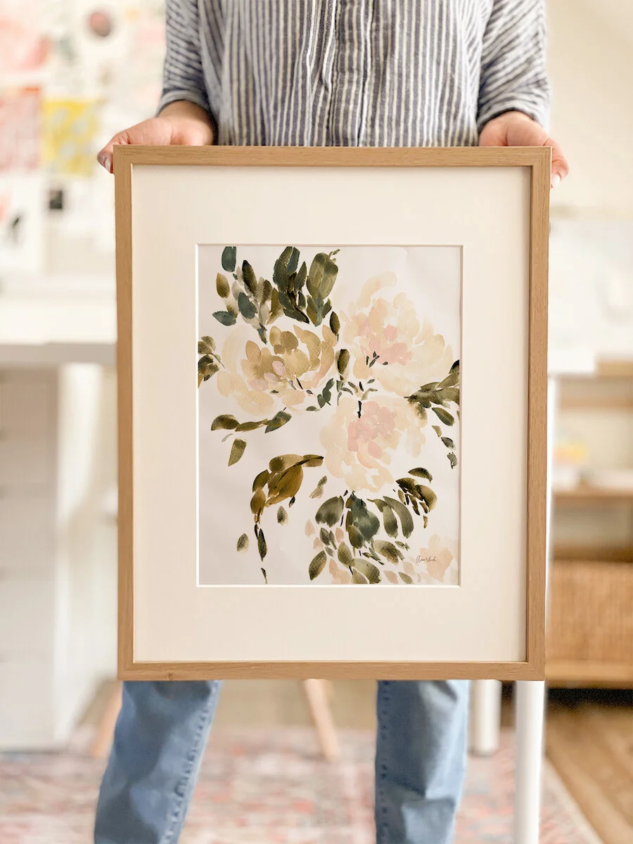 Watercolor fine art giclée print for garden lover