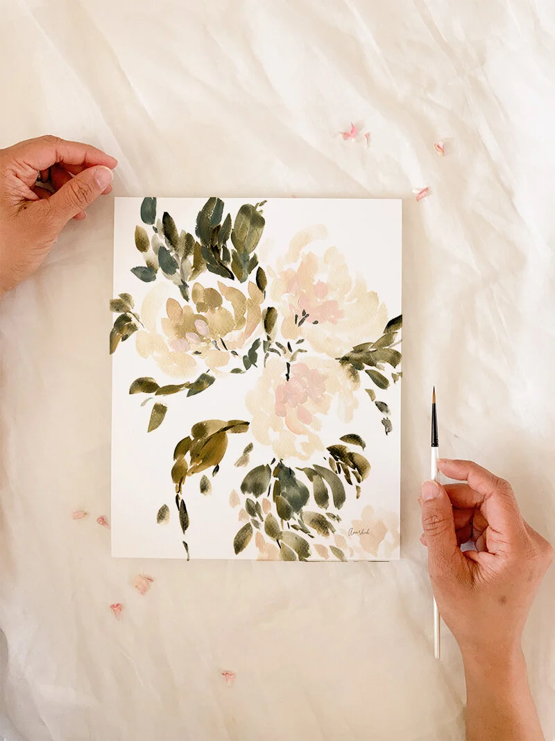 Watercolor fine art giclée print for garden lover