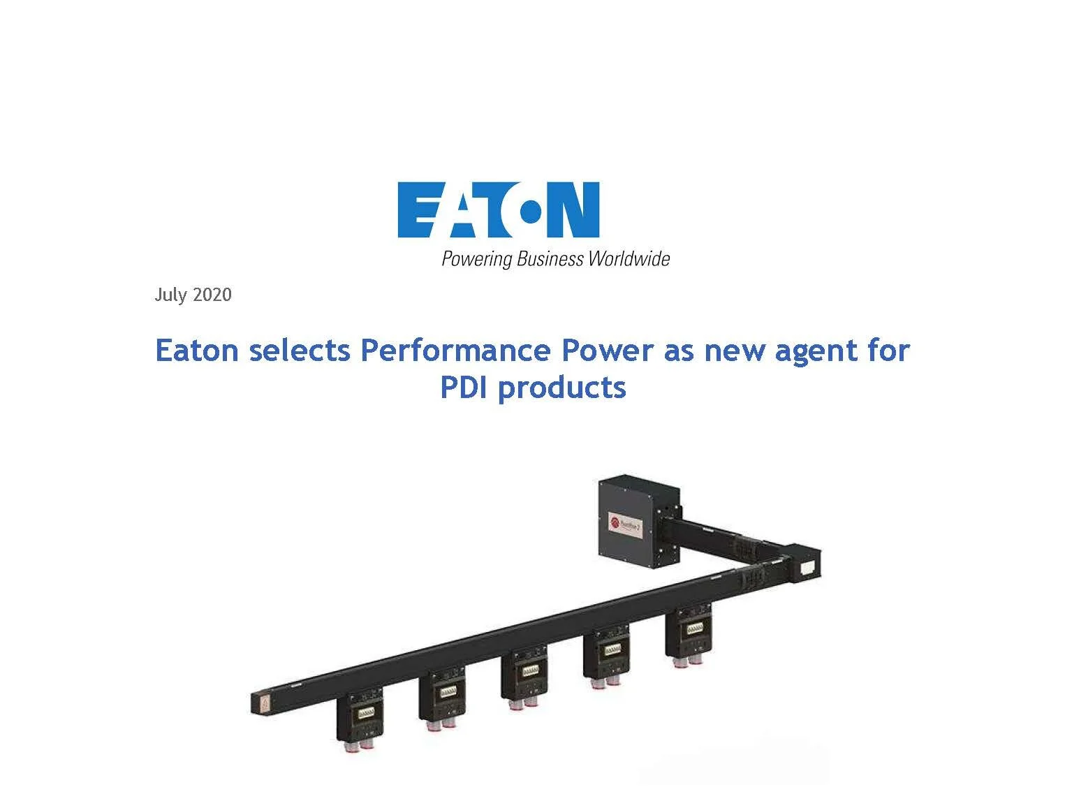 Eaton names Performance Power as agent for PDI Products