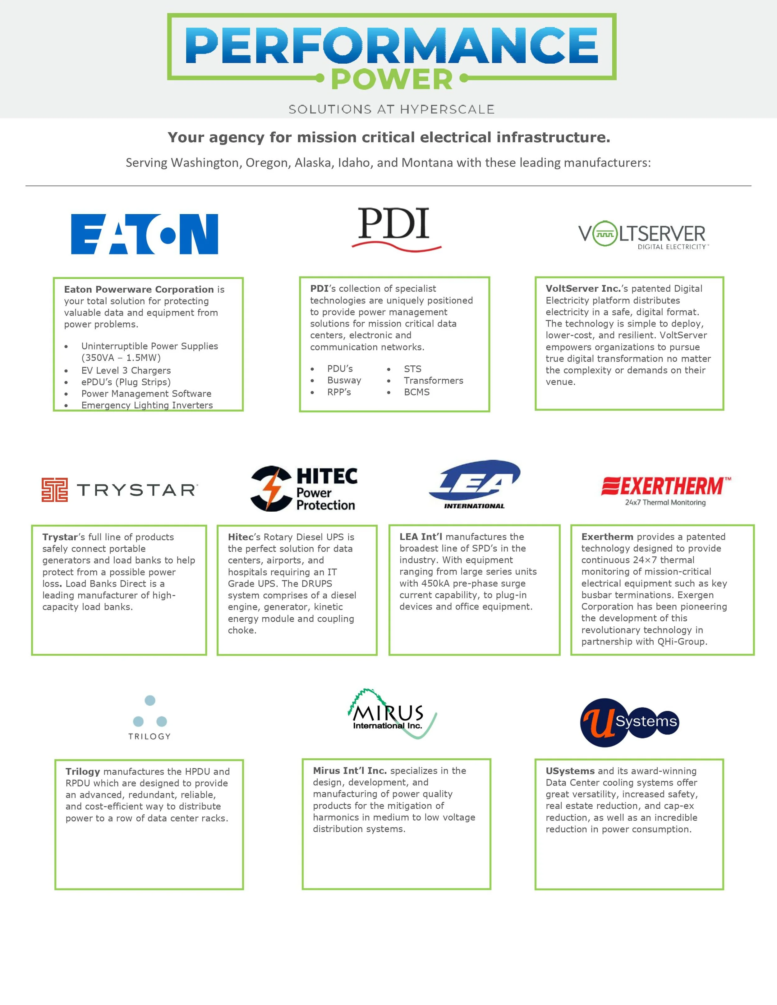 Line Card — Performance Power Concepts