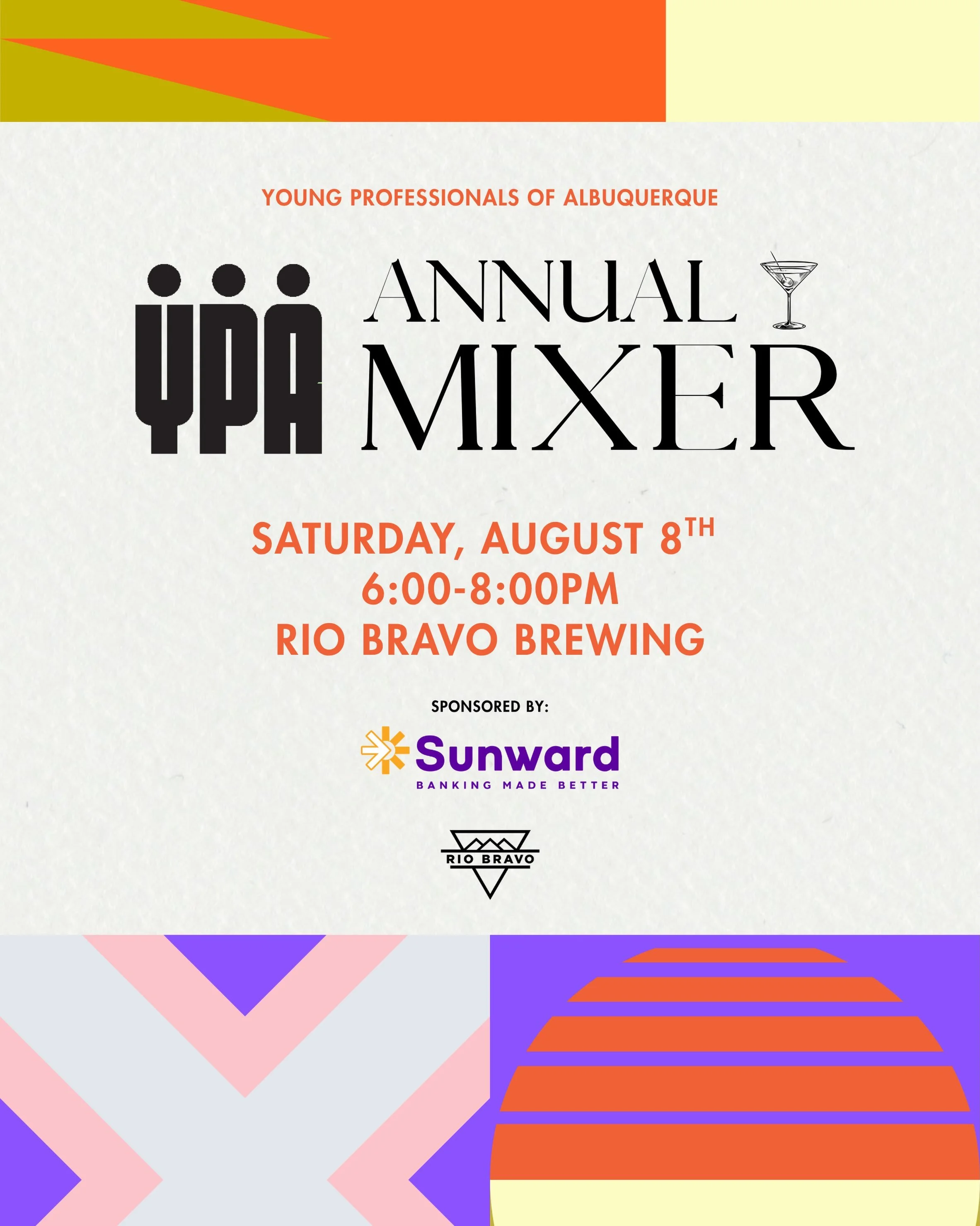 🎉 Albuquerque&rsquo;s biggest networking event of the year is back!

Join us for the YPA Annual Mixer, our signature event bringing together young professionals from across the metro for an evening of networking, community, and great conversations.
