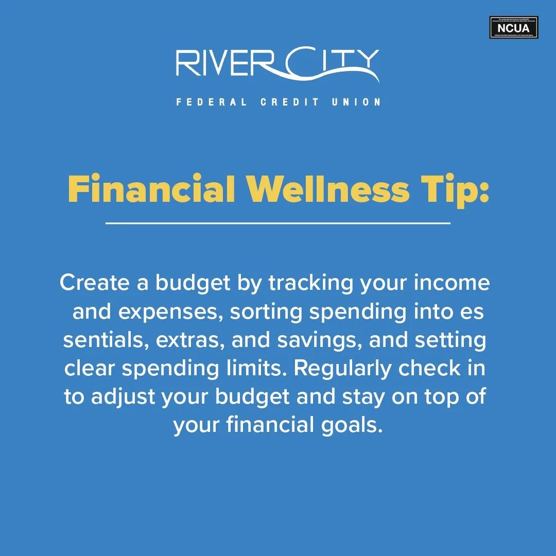 Take control of your finances with a simple budget! 💰 Track your spending, set goals, and save smarter with River City FCU&rsquo;s free financial wellness tools. Start today! #BudgetSmart #RiverCityFCU #FinancialWellness
