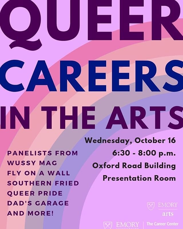 This brand-new career panel is TOMORROW! Bring your questions &amp; your queer artist selves!