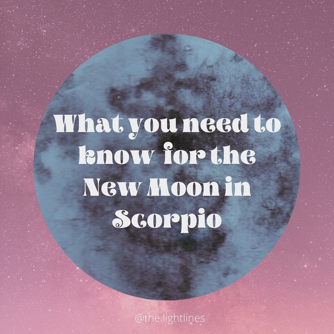 Happy New Moon in Scorpio! I just wrote a new article on my site &mdash; tap the link in bio for the full run down! 
.
As we enter into the &quot;dark&quot; half of the year in the Northern Hemisphere, Scorpio greets us with tidings from the depths. 