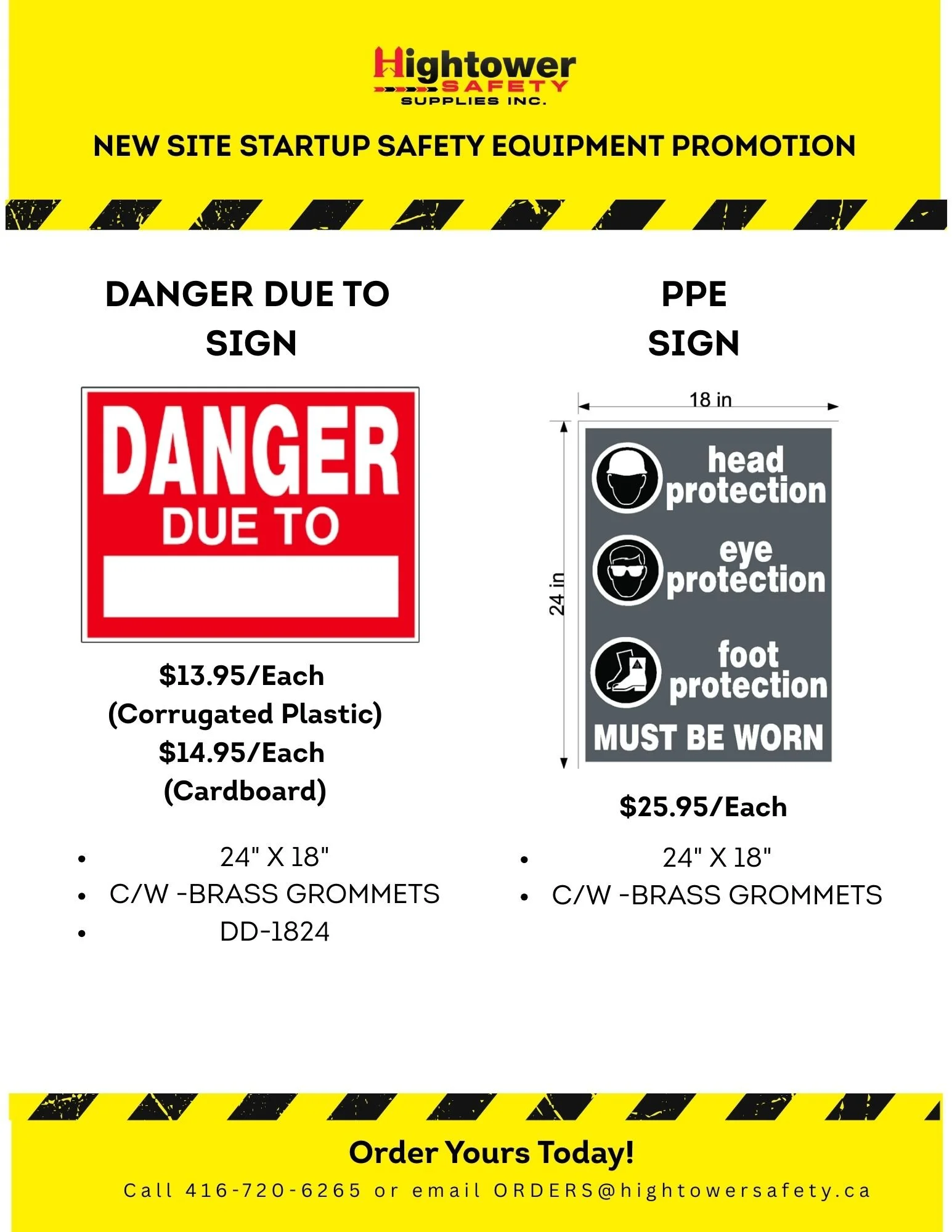 NEW SITE STARTUP SAFETY EQUIPMENT Promotion