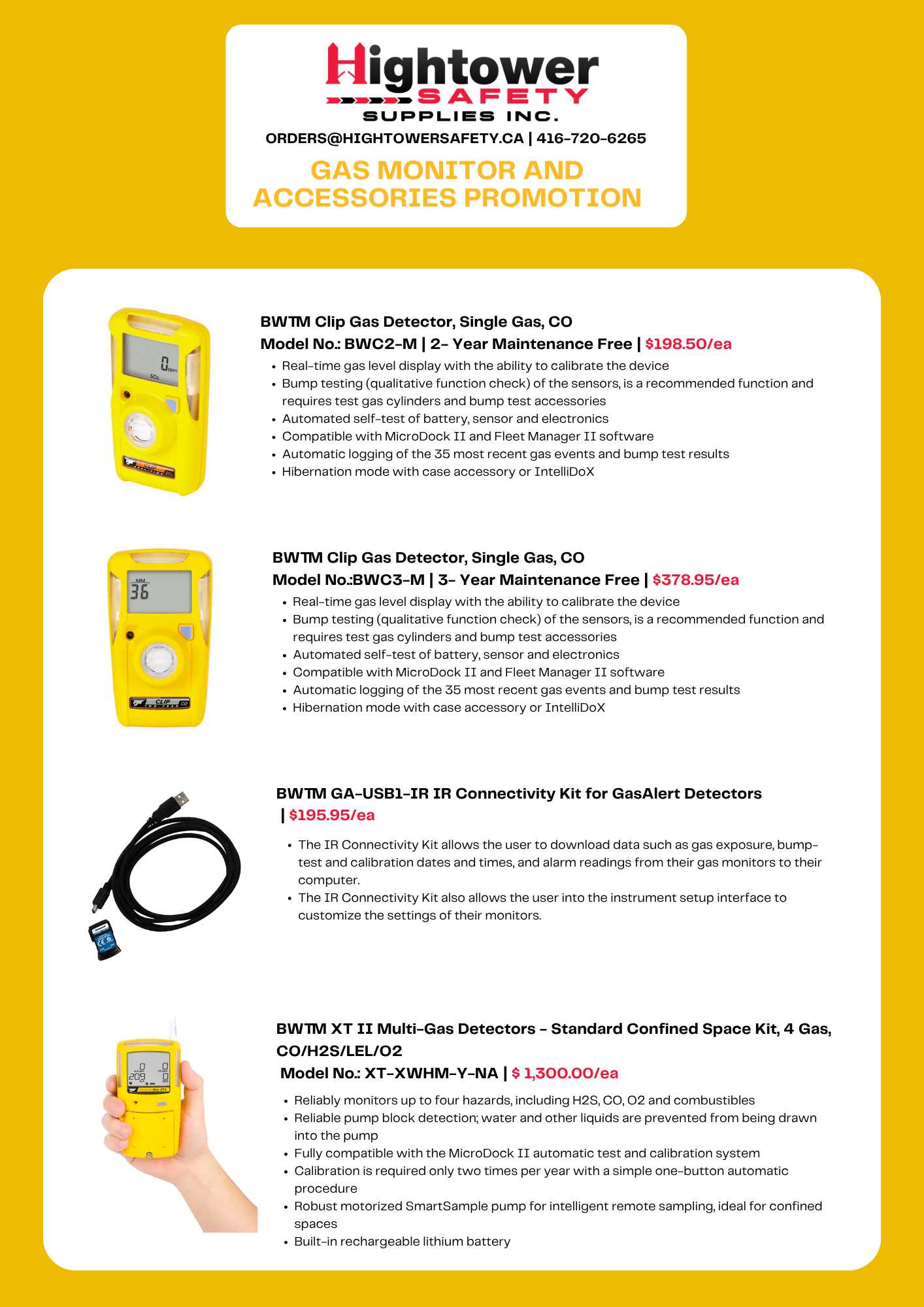 GAS MONITOR AND ACCESSORIES PROMOTION 2026