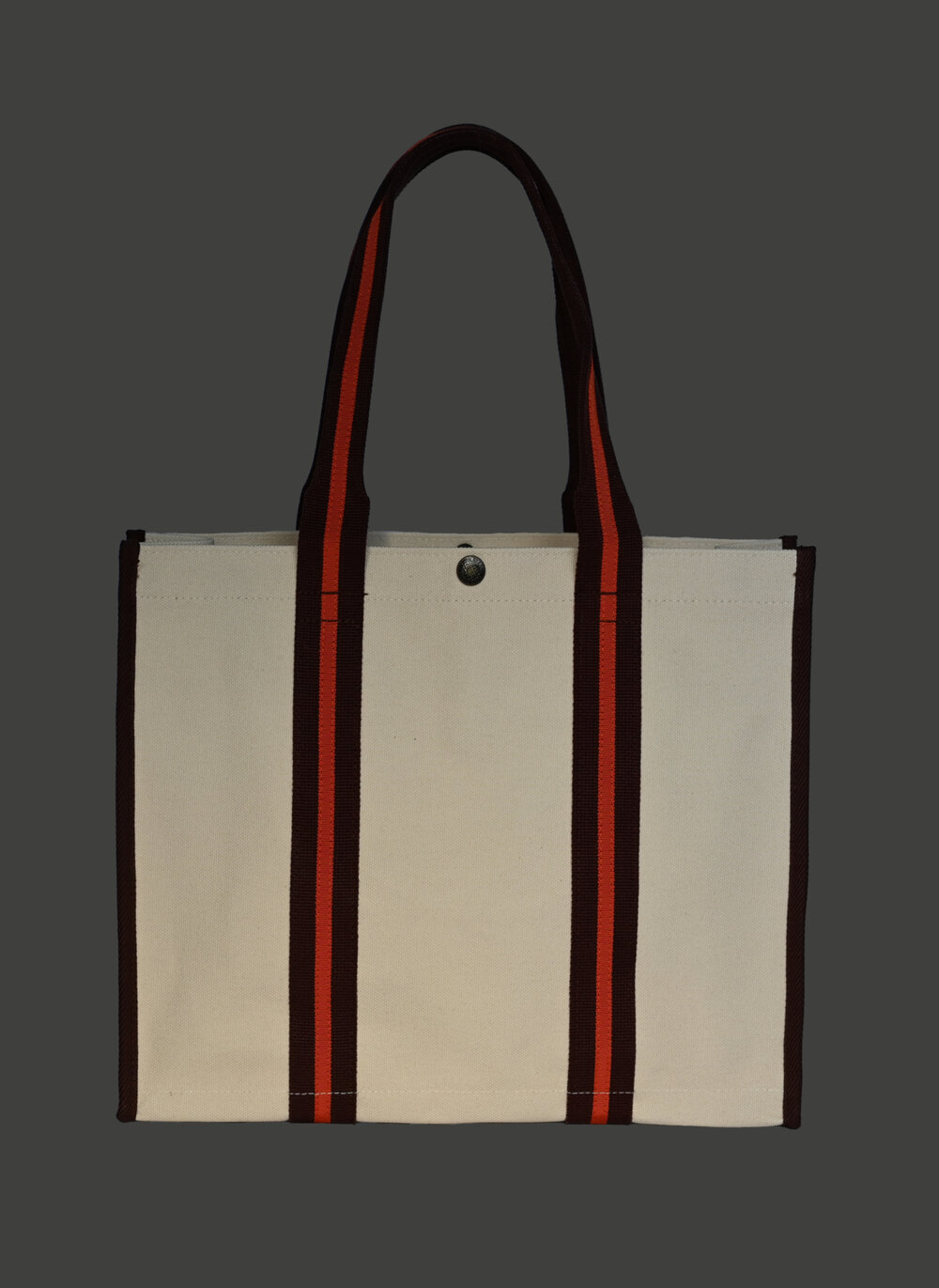 Burberry Icon Stripe E-canvas Portrait Tote Bag in Natural