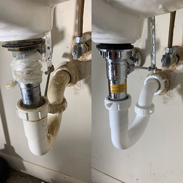 Pictured on the left: someone else&rsquo;s work. #plumbing #plumblife This actually smelled more like a toilet than you might think.