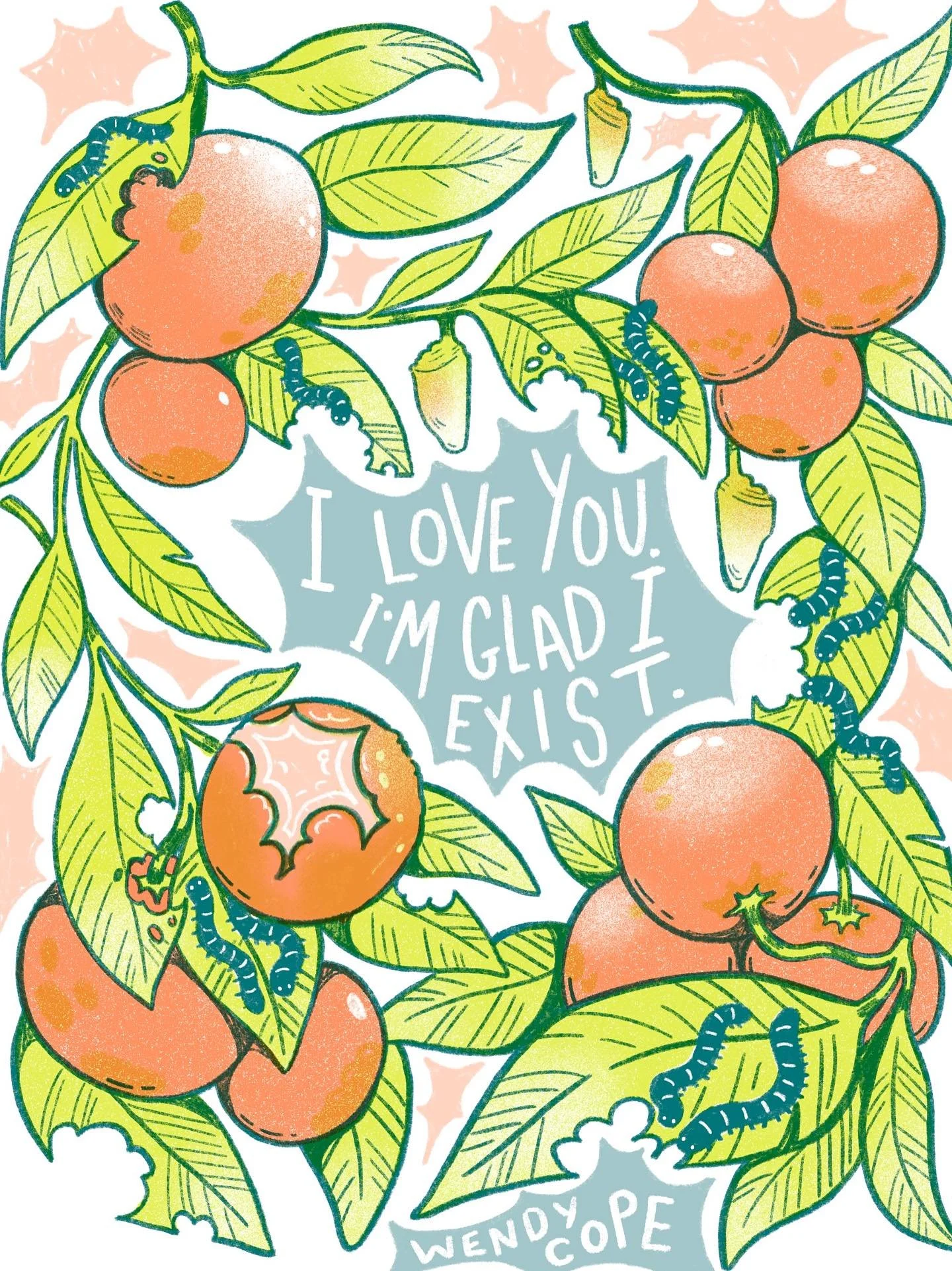 A little doodle I&rsquo;ve been working on based around one of my favorite poems, &ldquo;The Orange&rdquo; by Wendy Cope 🍊 

I&rsquo;ve been having a lot of fun designing for riso lately, so I&rsquo;m hoping to take this one to the studio soon and s