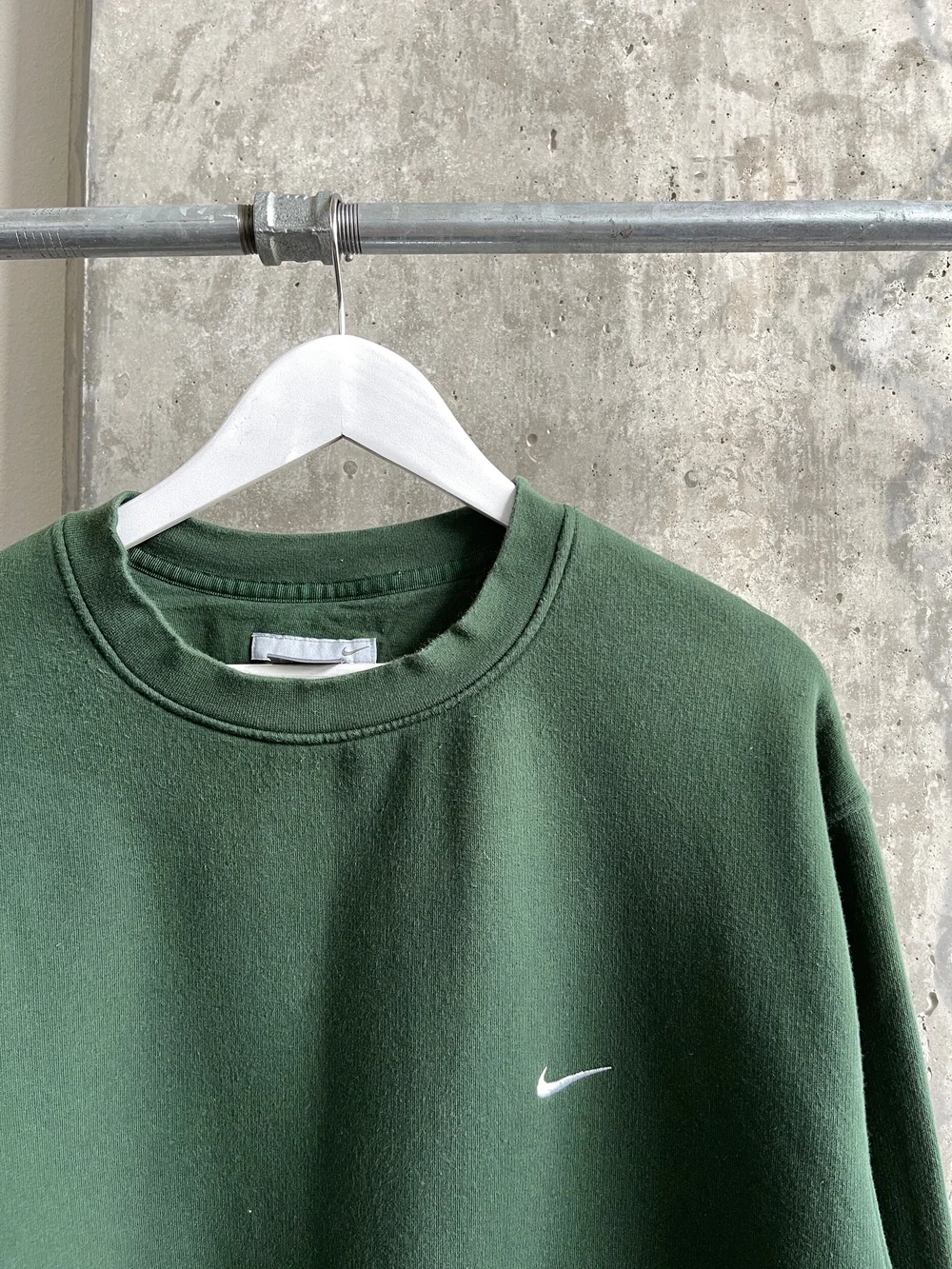 Vintage Nike Check Crewneck Forest Green XL Thrift Row