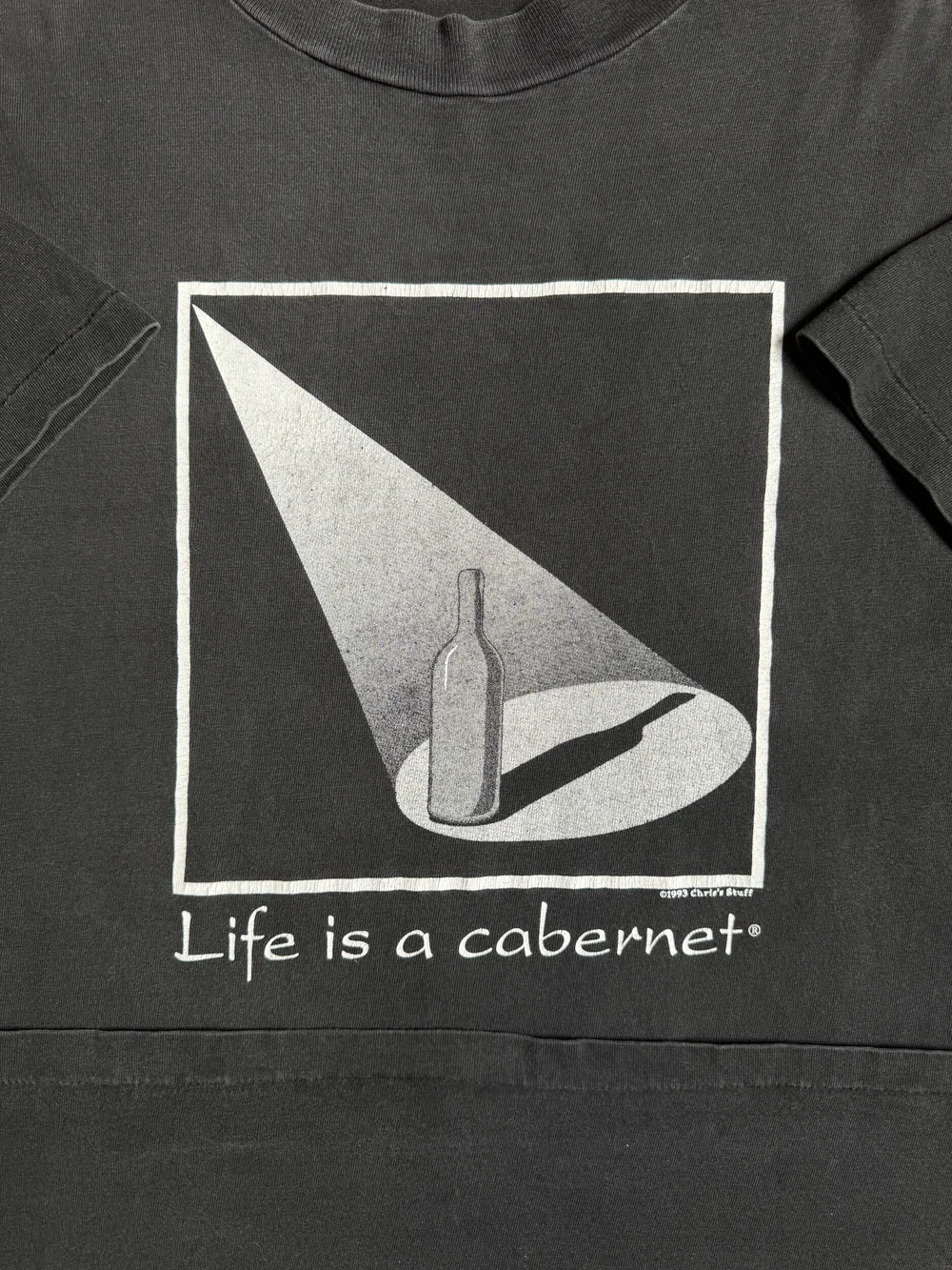 1993 Single Stitch Life Is A Cabernet Wine Art Tee - XL — Thrift Row