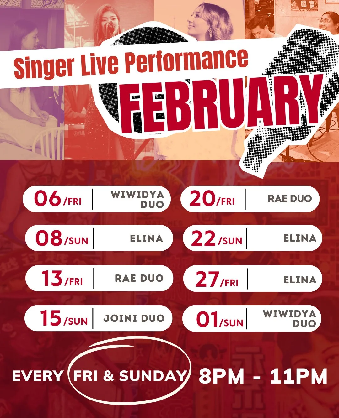 🍻Plan your month with us! Exciting events and live music at Burwood Hotel🎶

update：20 Feb（Fri） will be changed to a Rae solo performance