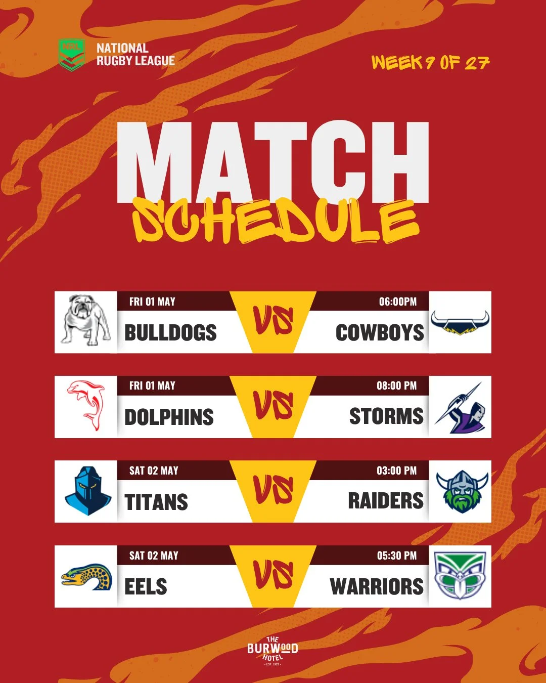 NRL live at TBH. ⁠
Pull up for the game and stay for a few. 🍻🏉
